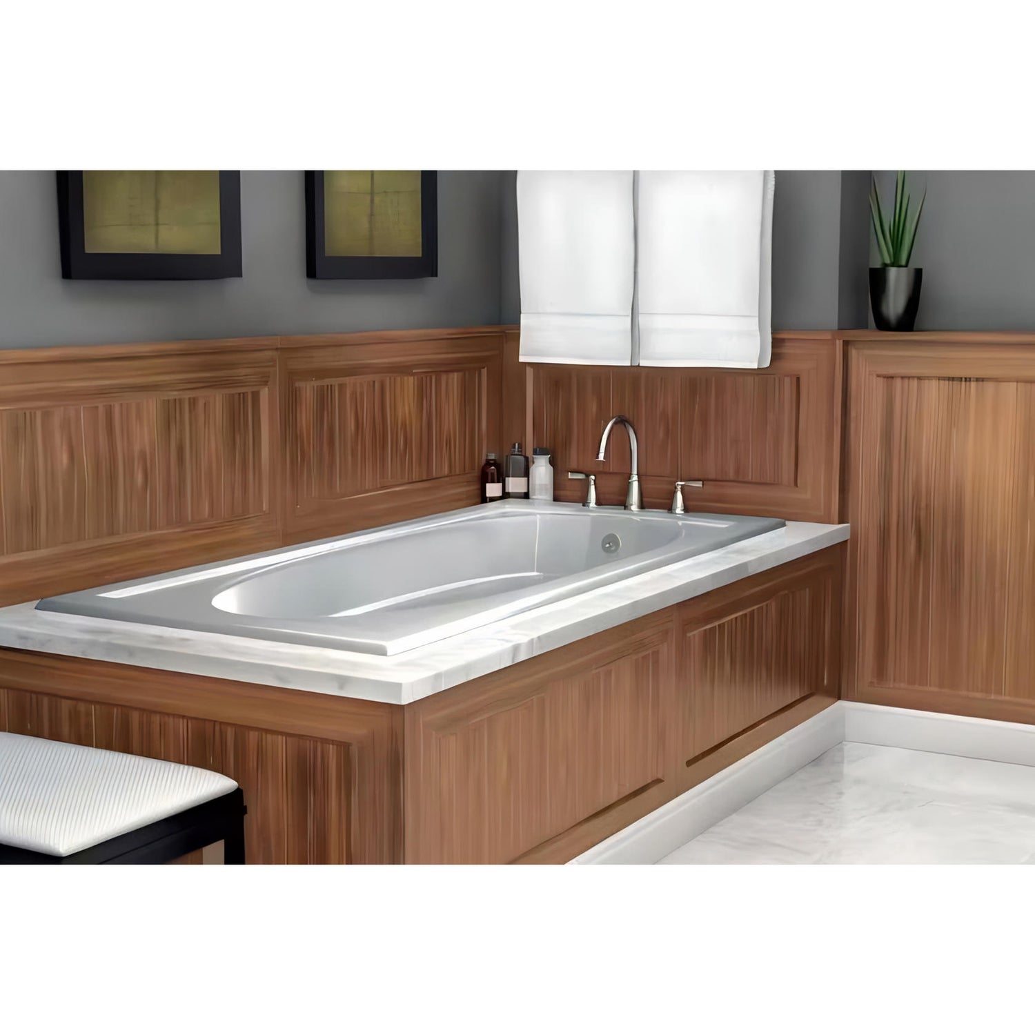 MOEN Banbury 86924SRN 2-Handle Deck-Mount High Arc Roman Tub Faucet in Spot Resist Brushed Nickel (Valve Included)
