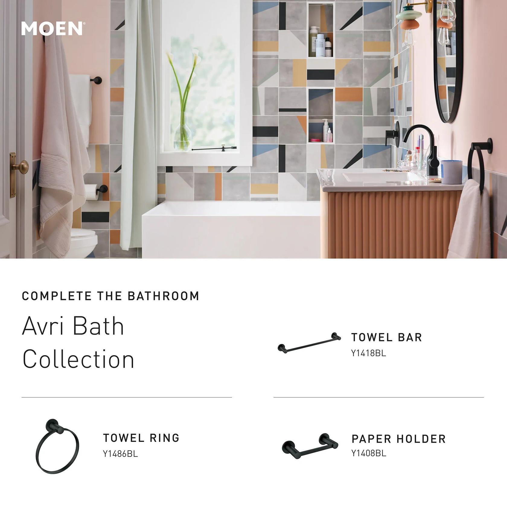 MOEN Avri 84154BL Two Handle Widespread Bathroom Faucet in Matte Black