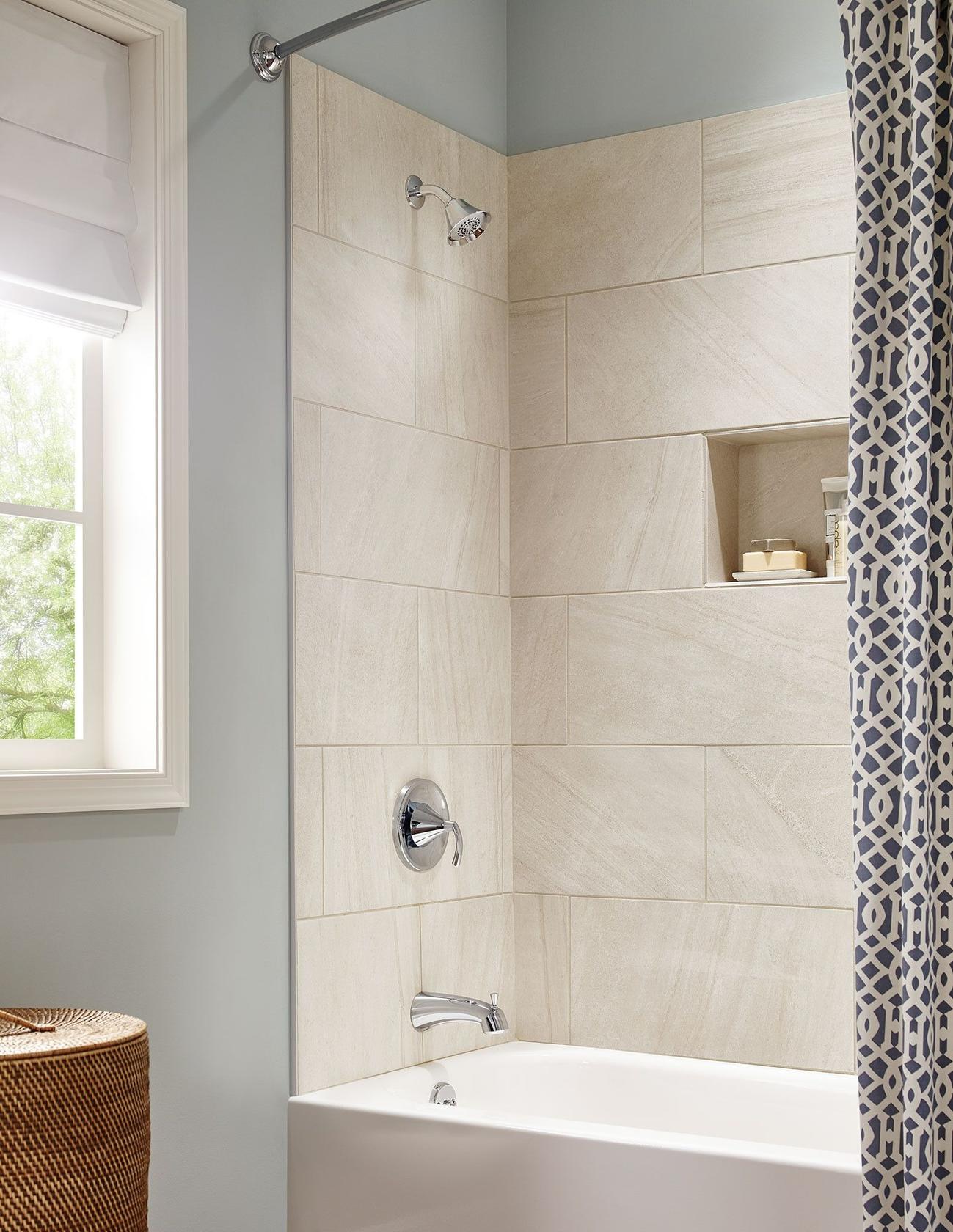 MOEN Glyde T62742 Tub and Shower Faucets and Accessories in Chrome