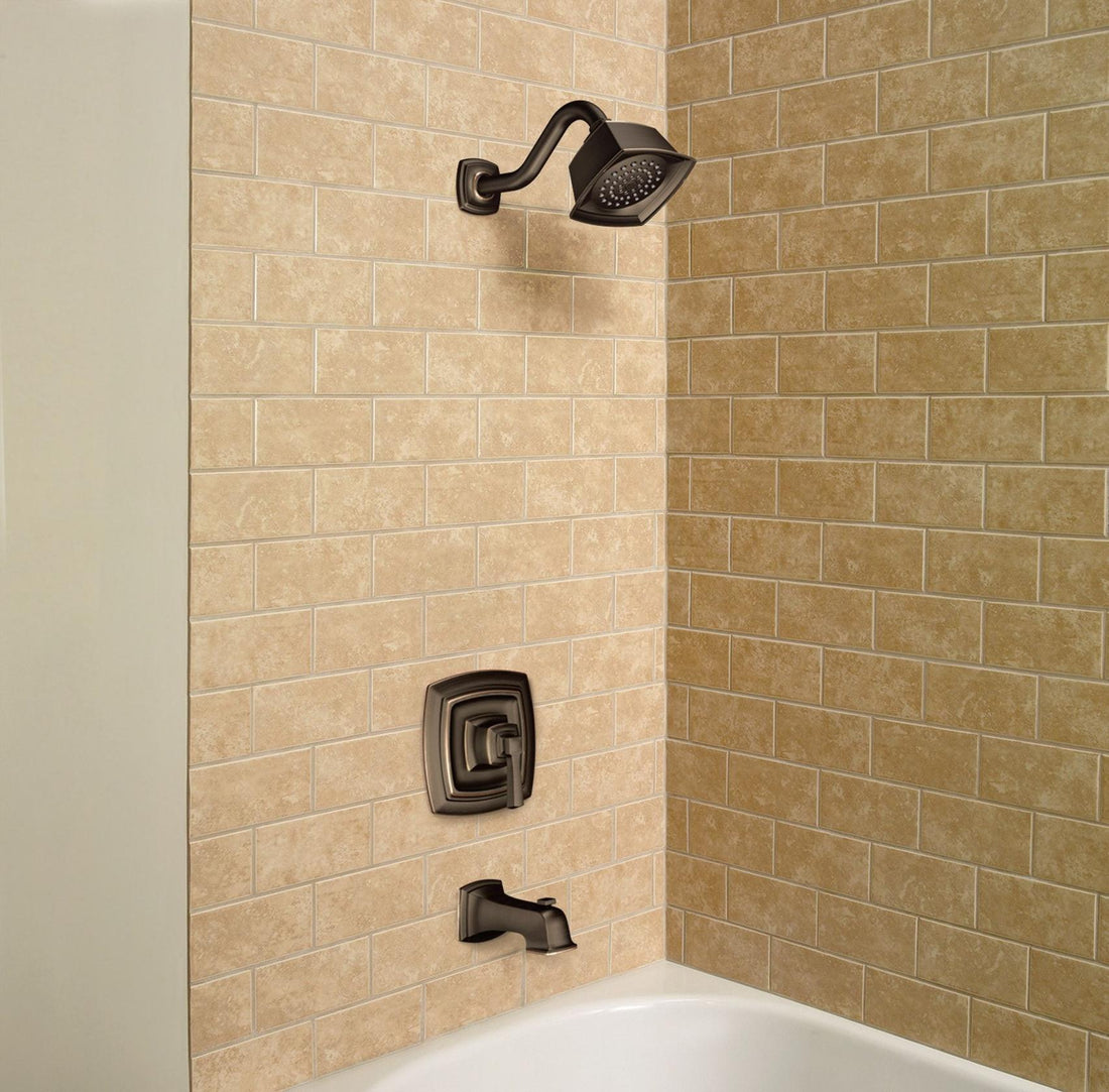 MOEN Boardwalk T2162EPBRB One-handle Single Function 6-in Tub and Shower Faucet in Mediterranean Bronze