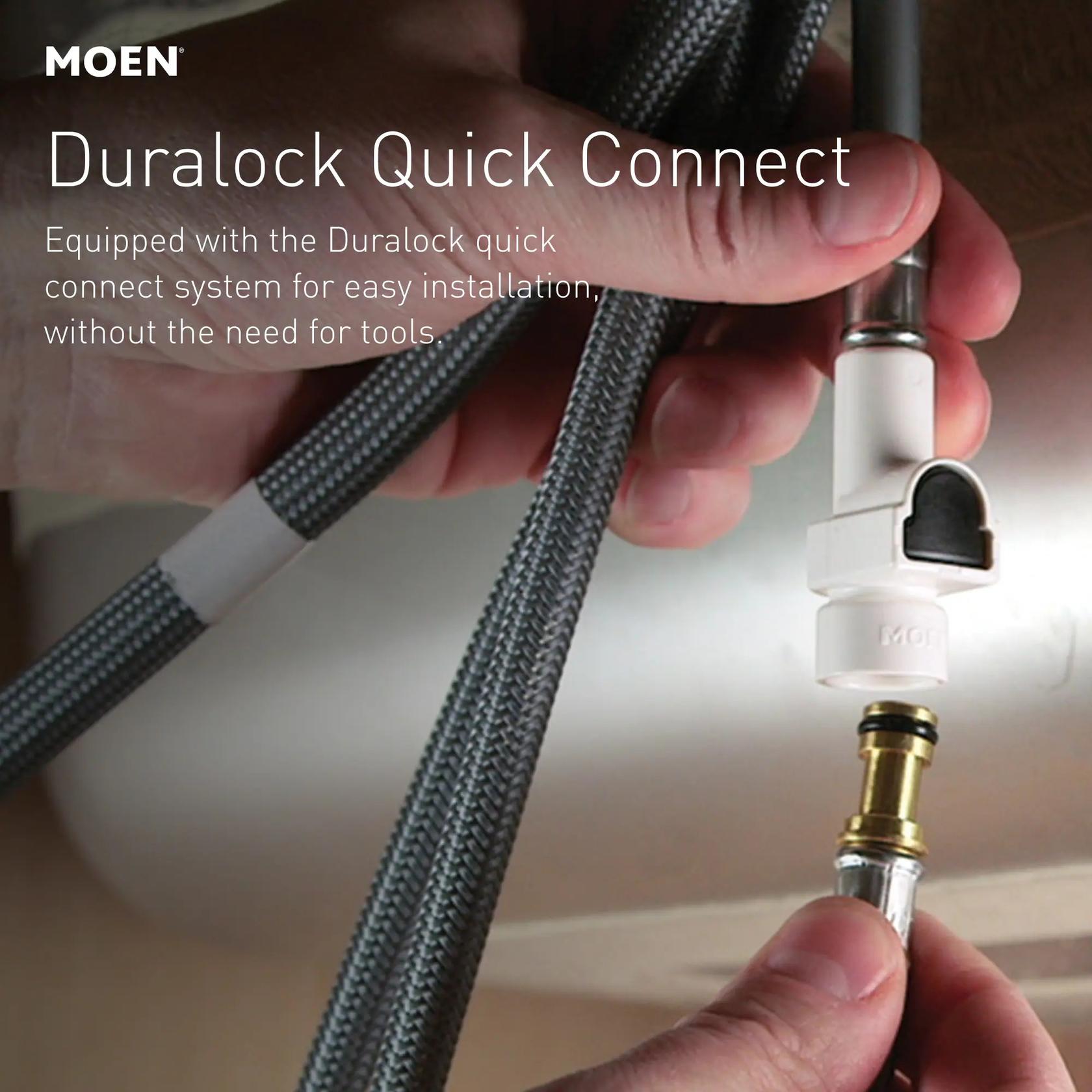 MOEN Edwyn 87807SRS Single-Handle Kitchen Faucet with Soap Dispenser in Spot Resist Stainless