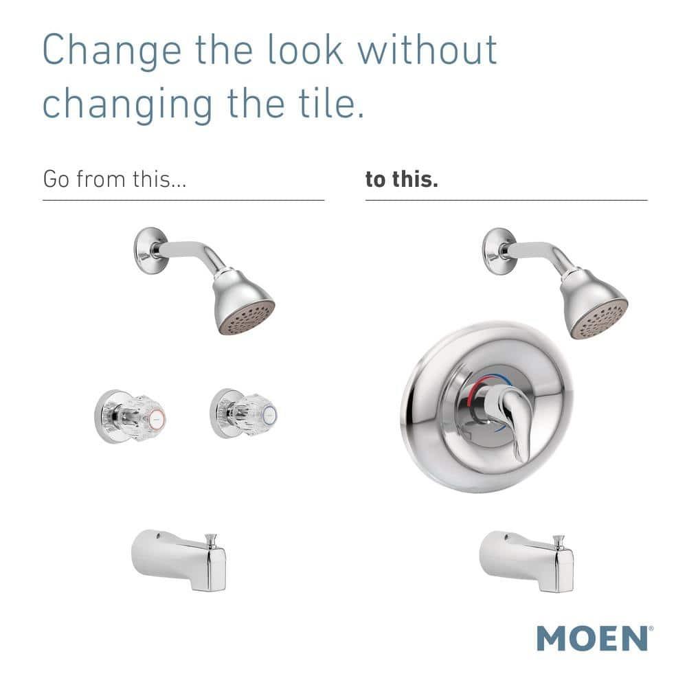 MOEN Chateau L2369EP Single-Handle 1-Spray Tub and Shower Faucet in Chrome (Valve Included)