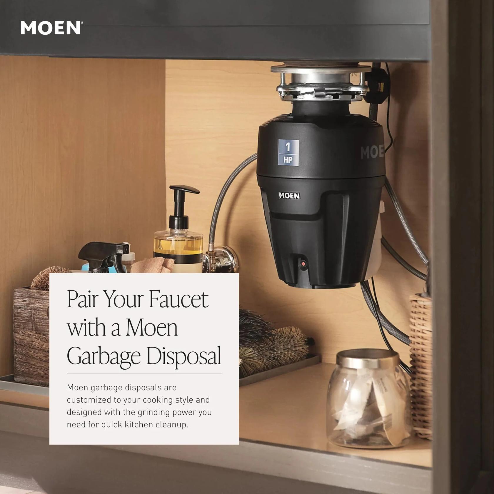 MOEN Edwyn 87807SRS Single-Handle Kitchen Faucet with Soap Dispenser in Spot Resist Stainless