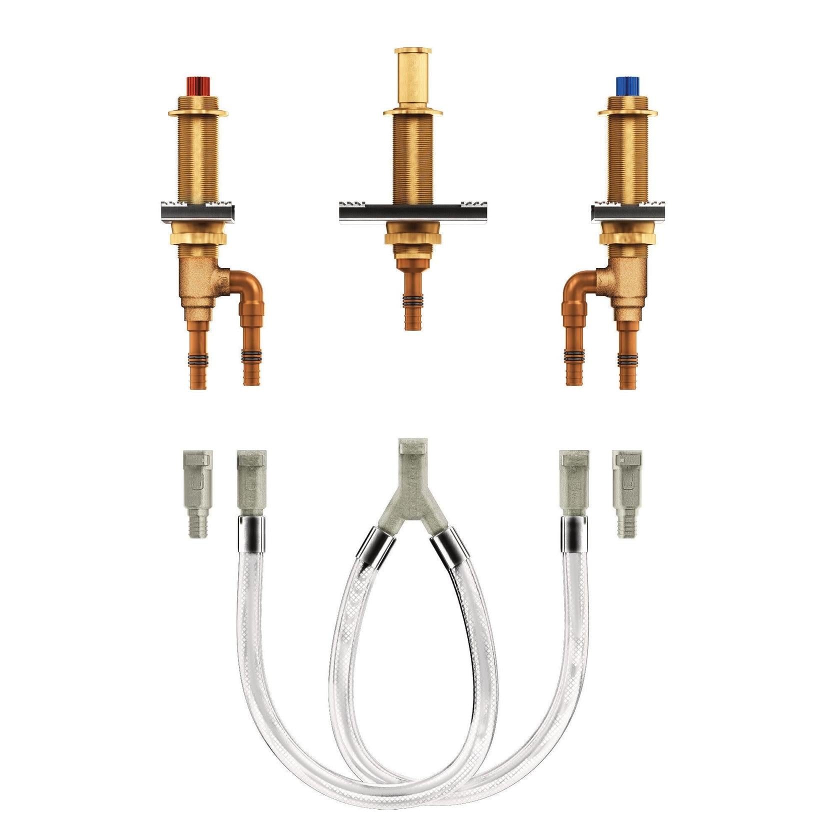 MOEN M-Pact 4794 Two Handle Roman Tub Valve 10" Center 1/2" Crimp Ring PEX Cold Expansion