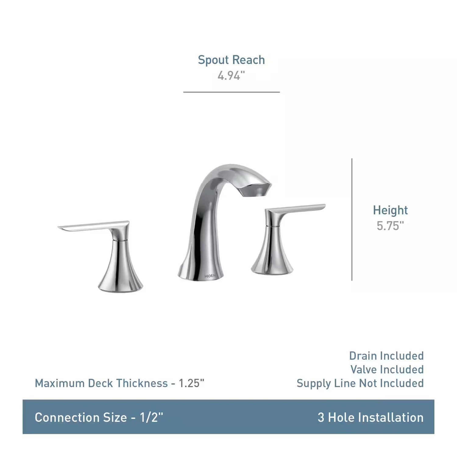 MOEN Findlay 84517BZG Widespread 2-Handle Bathroom Faucet in Bronzed Gold (Valve Included)