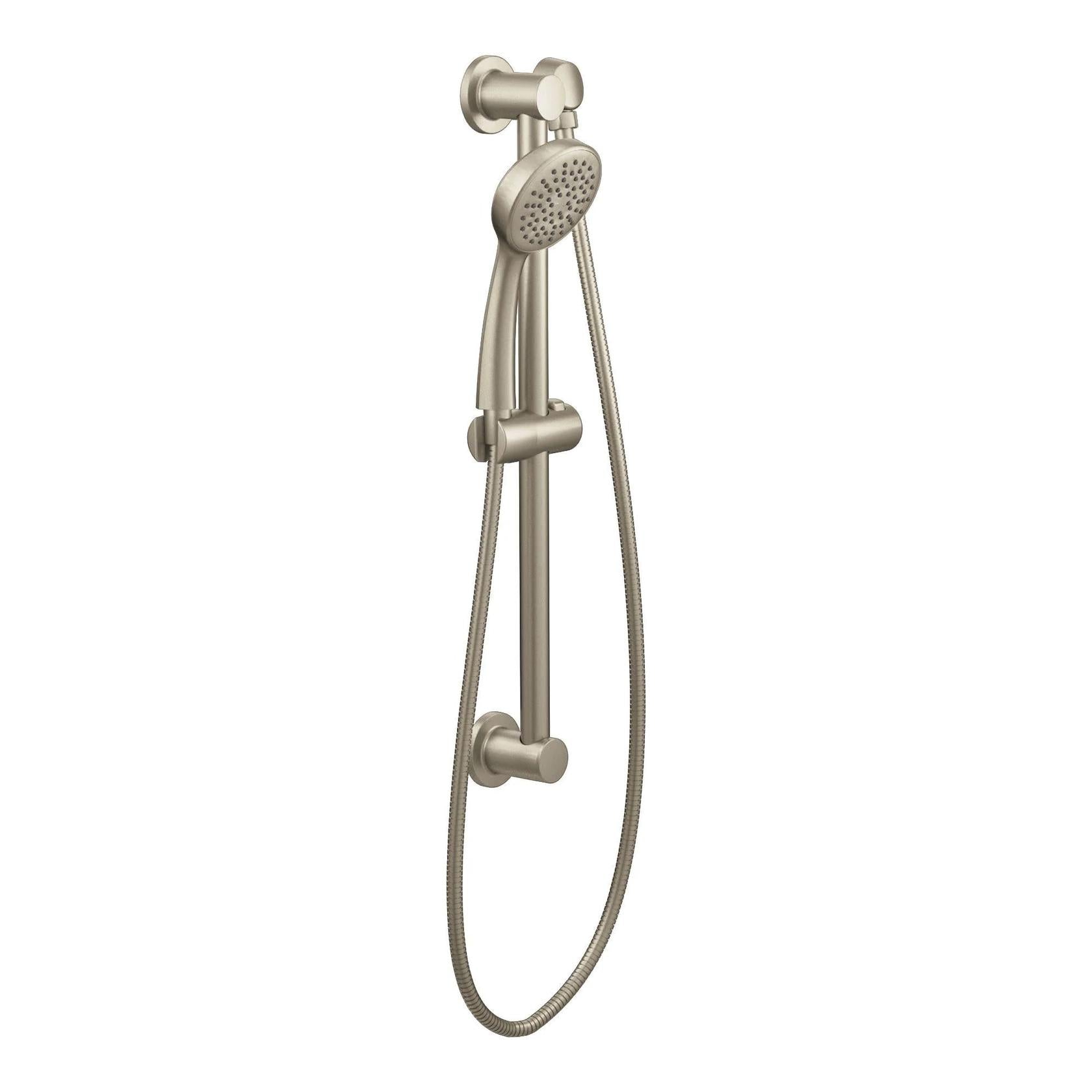 MOEN 3868EPBN 1-Spray Eco-Performance 4 in. Hand Shower with Slide Bar in Brushed Nickel