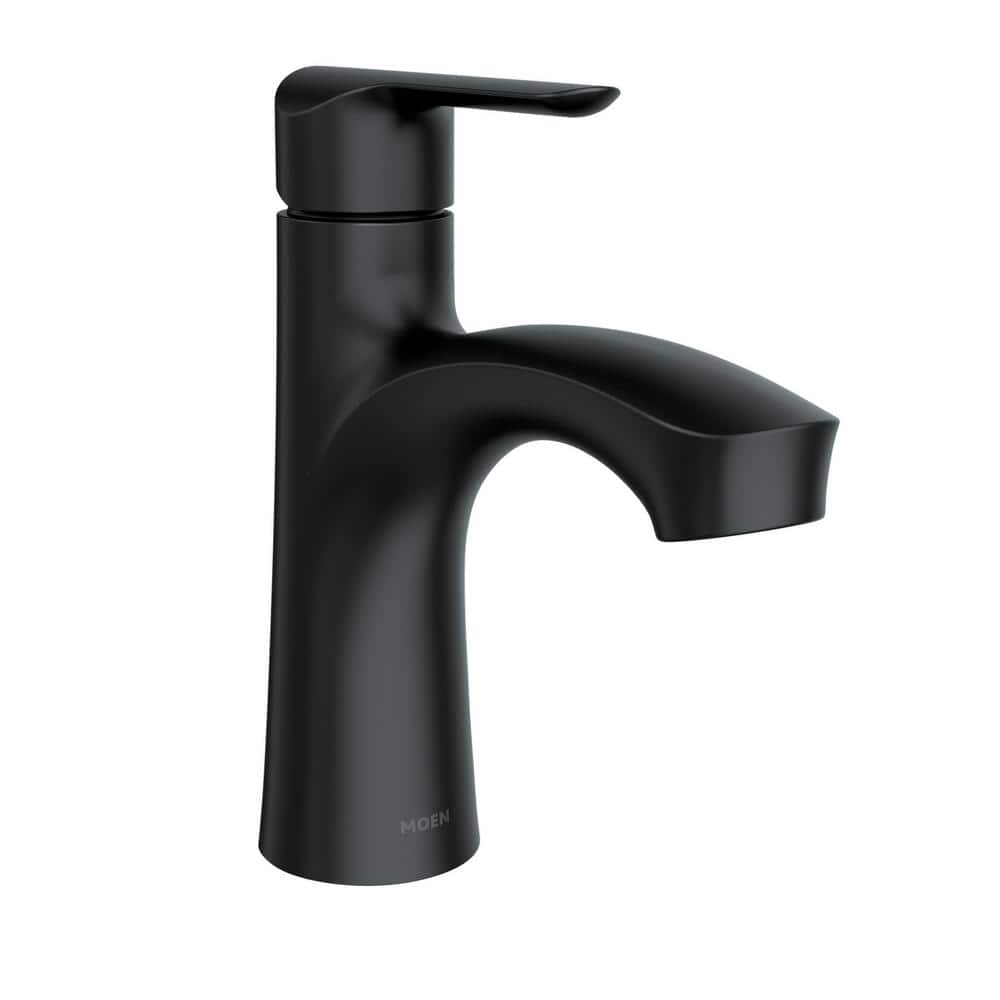 MOEN Findlay 84516BL Single-Handle Single-Hole Bathroom Faucet in Matte Black