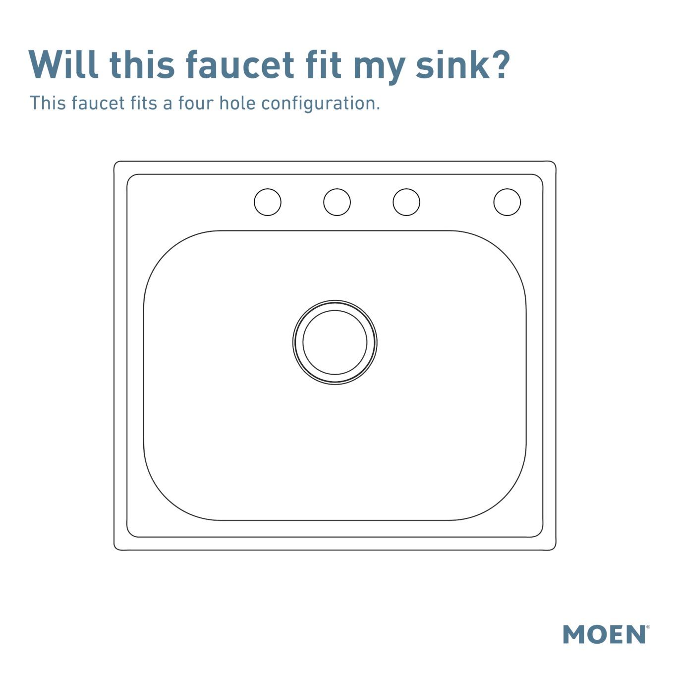 MOEN Banbury 7051 One Handle Kitchen Faucet in Chrome