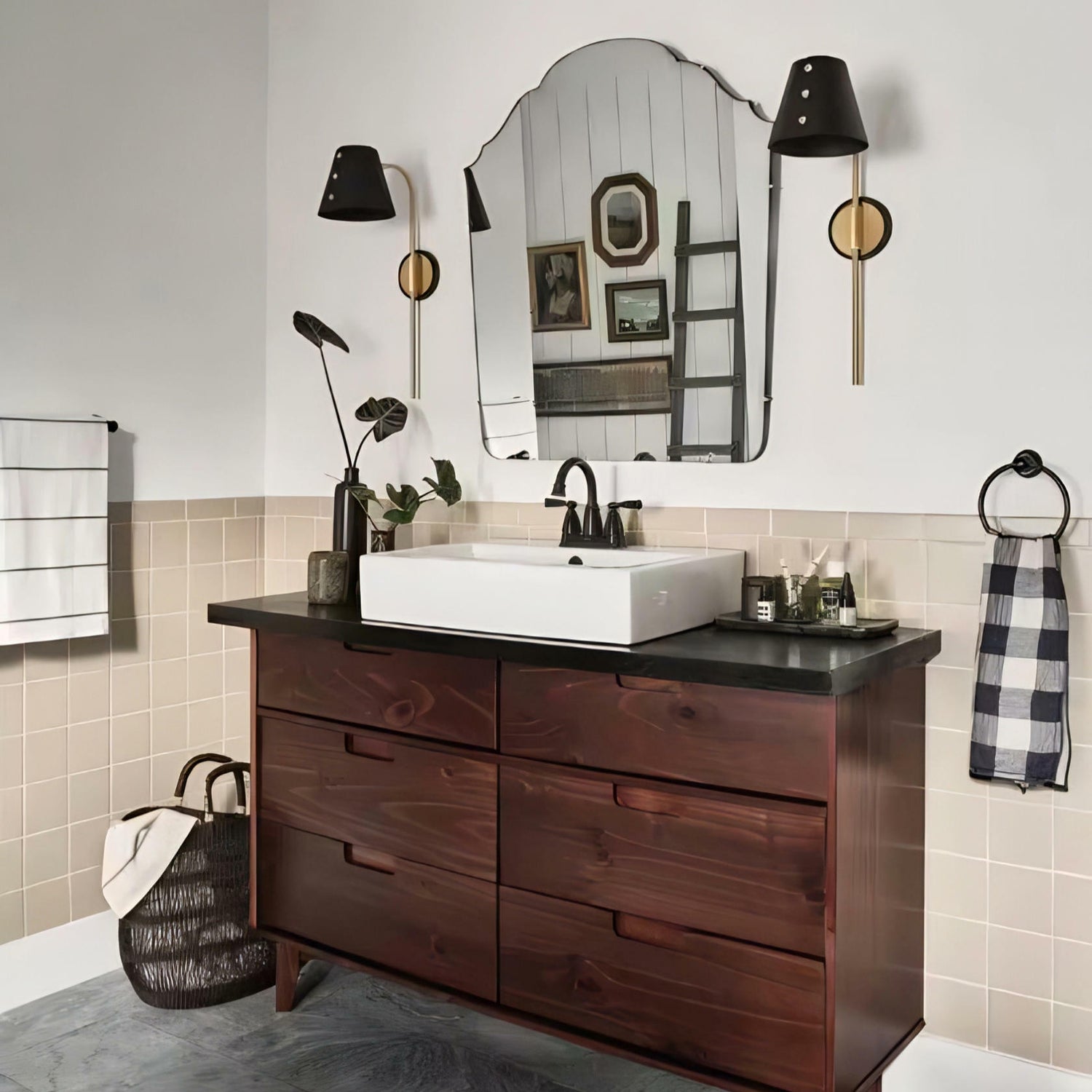 MOEN Banbury 84943BL Centerset Double Handle High-Arc Bathroom Faucet in Matte Black