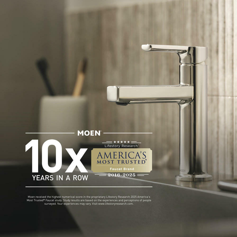 MOEN Banbury 84942 Centerset  Double Handle Low-Arc Bathroom Faucet in Chrome