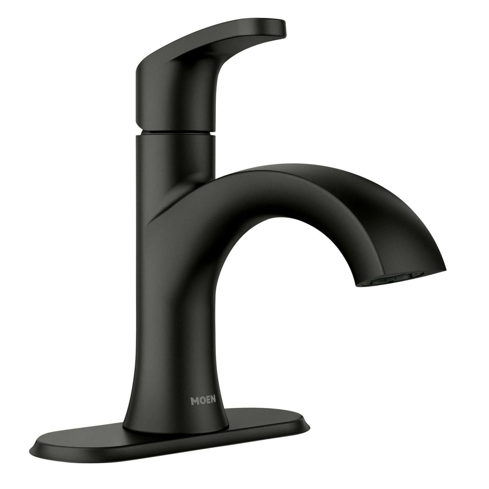 MOEN Karis 84346BL Single Hole Single Handle Bathroom Faucet in Matte Black