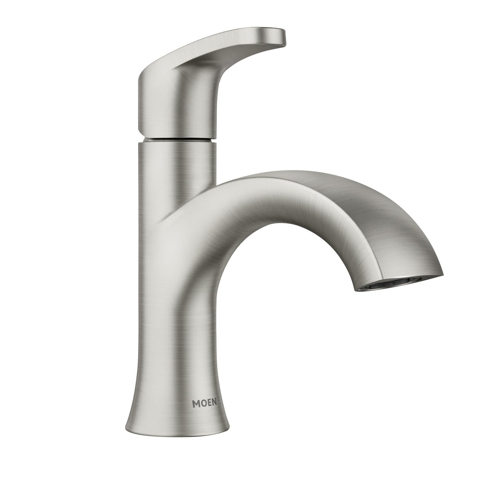 MOEN Karis 84346SRN Single Hole Single Handle Bathroom Faucet in Spot Resist Brushed Nickel