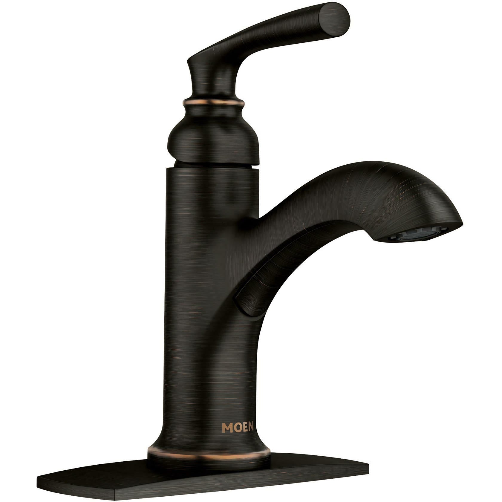 MOEN Hilliard 84535BRB 1.2 GPM Single Hole Bathroom Faucet with Pop-Up Drain Assembly and Duralast Technology