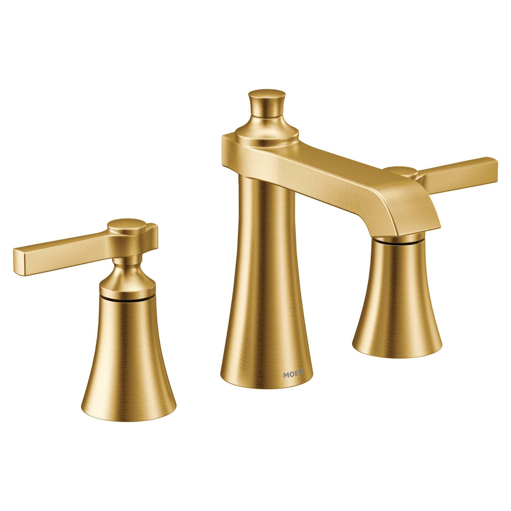 MOEN Flara TS6984BG 8 in. Widespread 2-Handle High-Arc Bathroom Faucet Trim Kit in Brushed Gold (Valve Not Included)