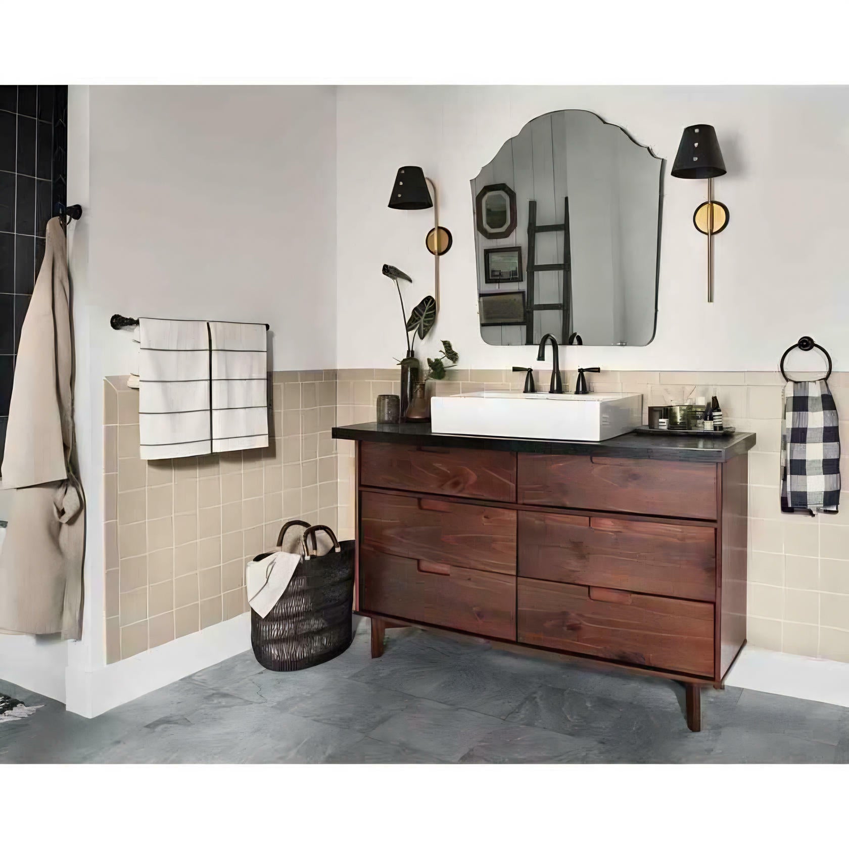 MOEN Banbury 84947BL Widespread Double-Handle High-Arc Bathroom Faucet with Drain Kit and Valve Included in Matte Black