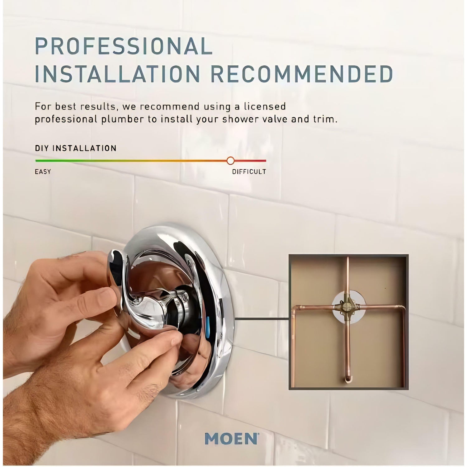 MOEN Adler 82613SRN Single Handle 4-Spray Tub and Shower Faucet 1.8 GPM in Spot Resist Brushed Nickel (Valve Included)