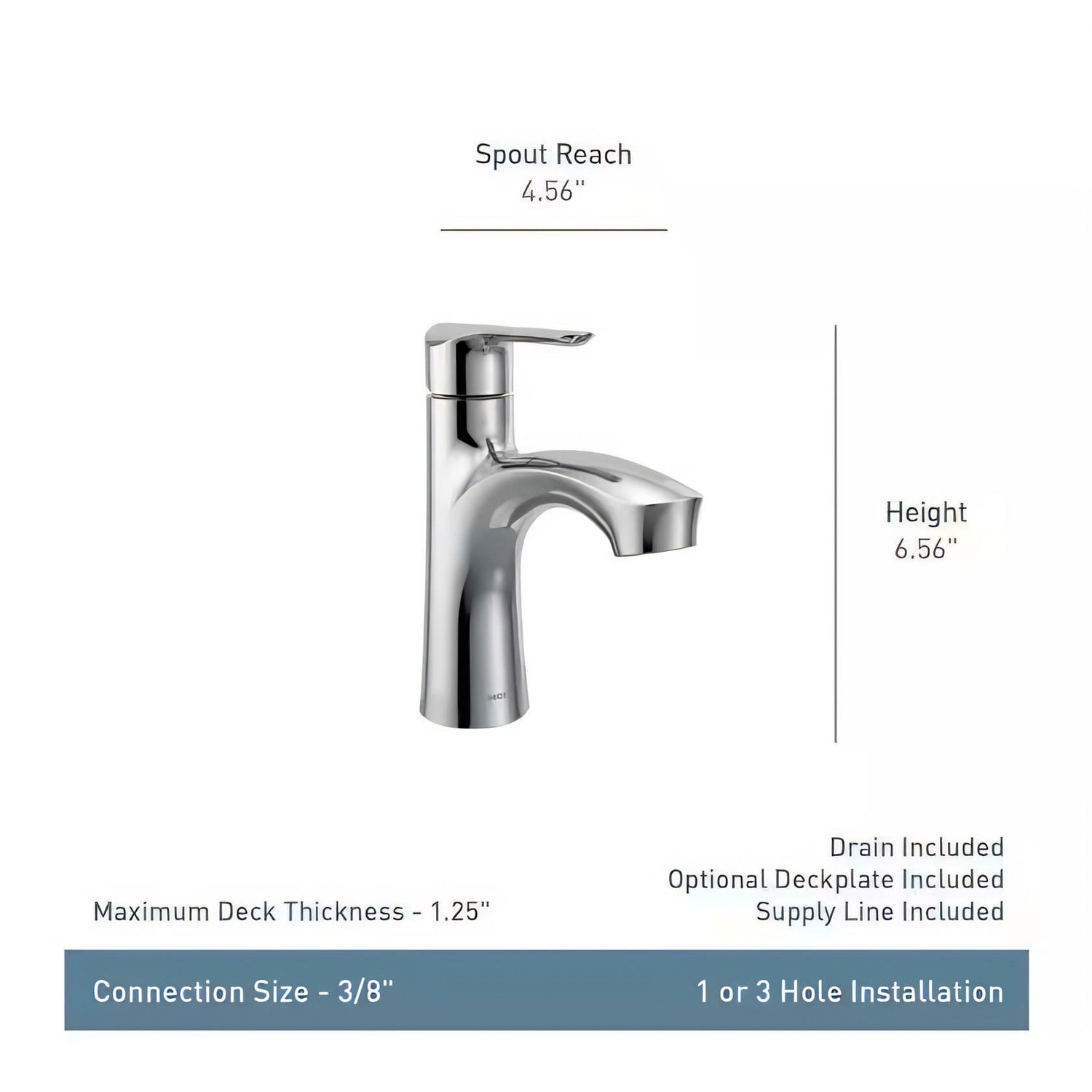 MOEN Findlay 84516BZG Single-Handle Single-Hole Bathroom Faucet in Bronzed Gold