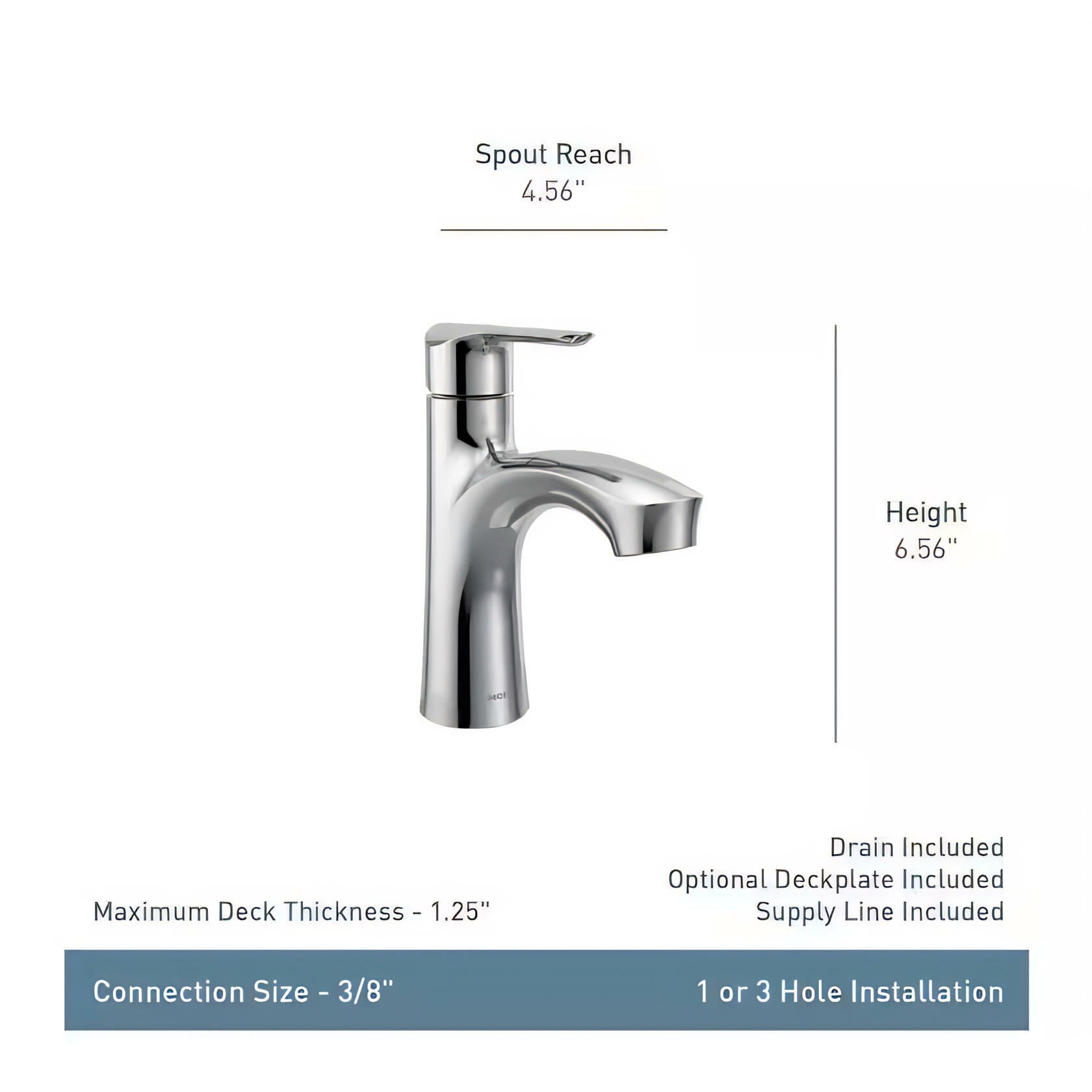 MOEN Findlay 84516BZG Single-Handle Single-Hole Bathroom Faucet in Bronzed Gold