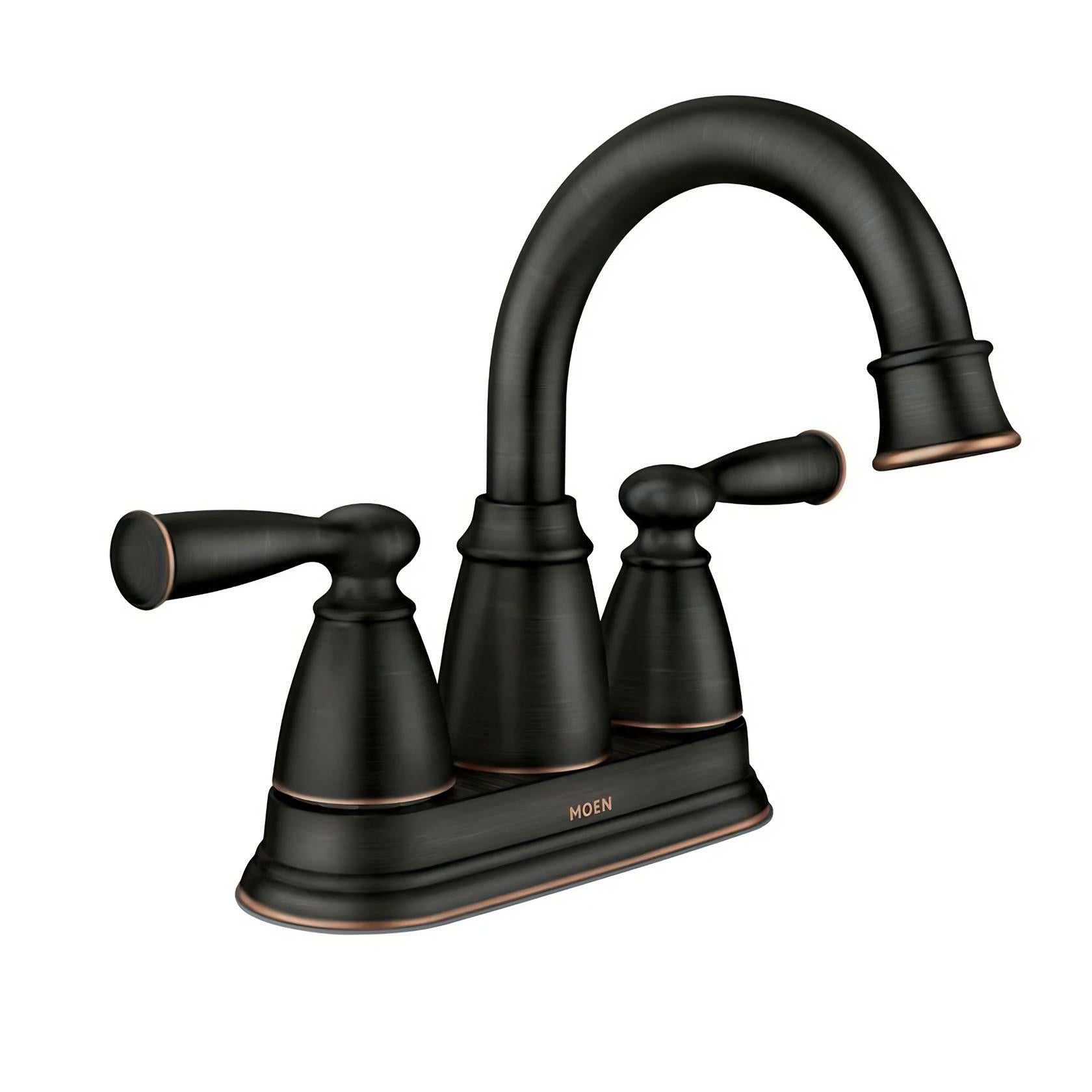 MOEN Banbury 84943BRB Centerset Double Handle Bathroom Faucet in Mediterranean Bronze