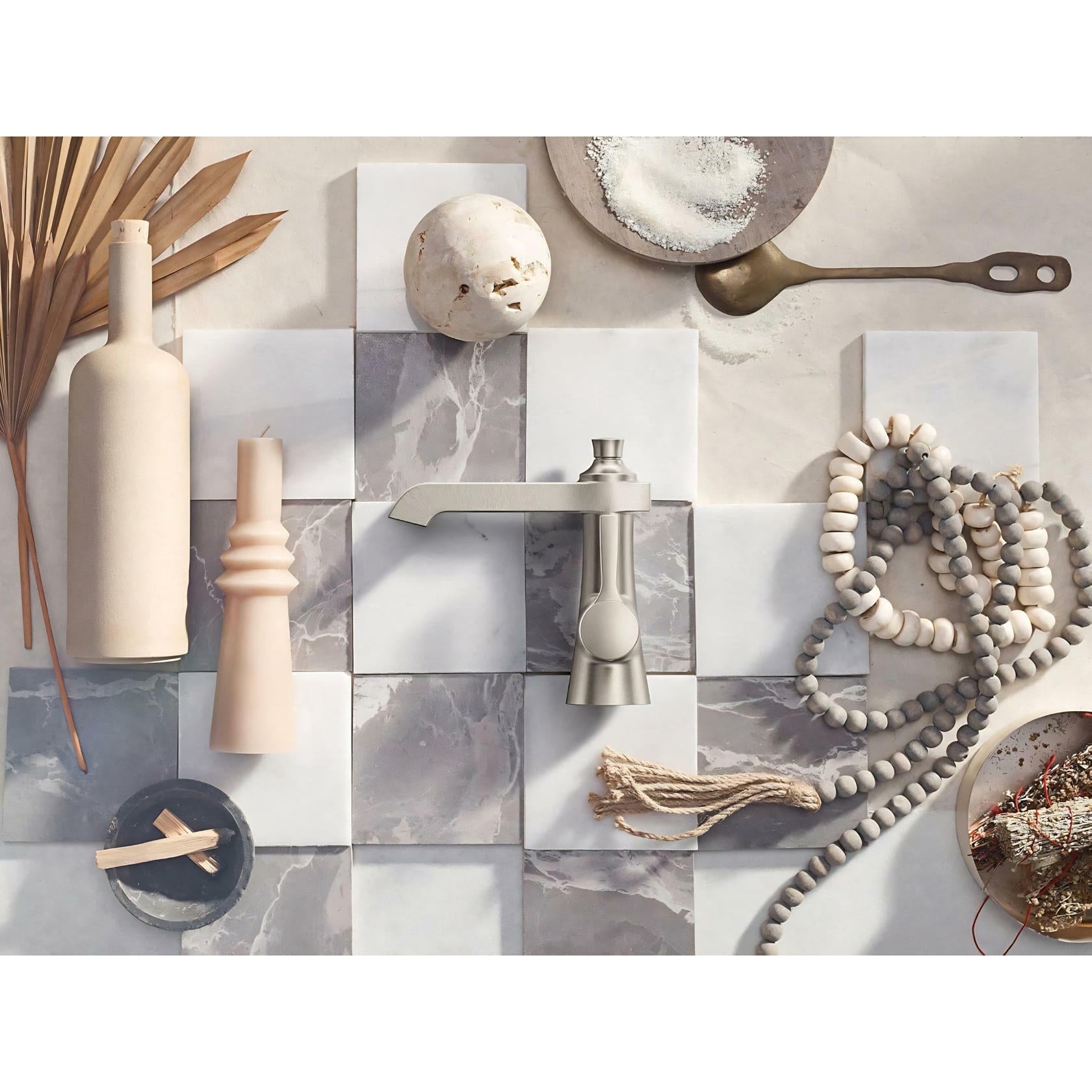 Moen Flara S6981BN One-Handle Single Hole Bathroom Faucet with Drain Assembly, Brushed Nickel