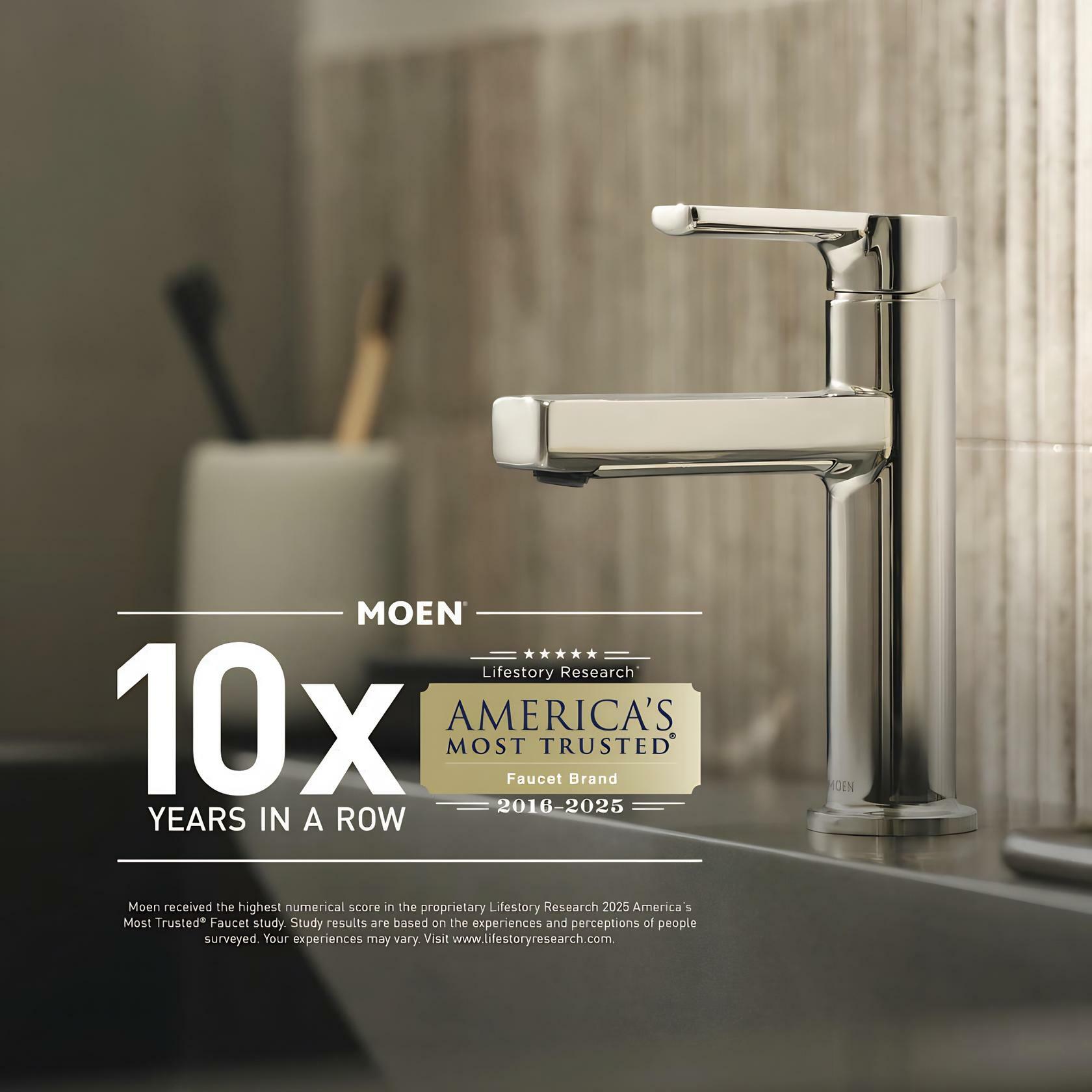 MOEN Findlay 84515SRN Centerset Double-Handle Bathroom Faucet in Spot Resist Brushed Nickel