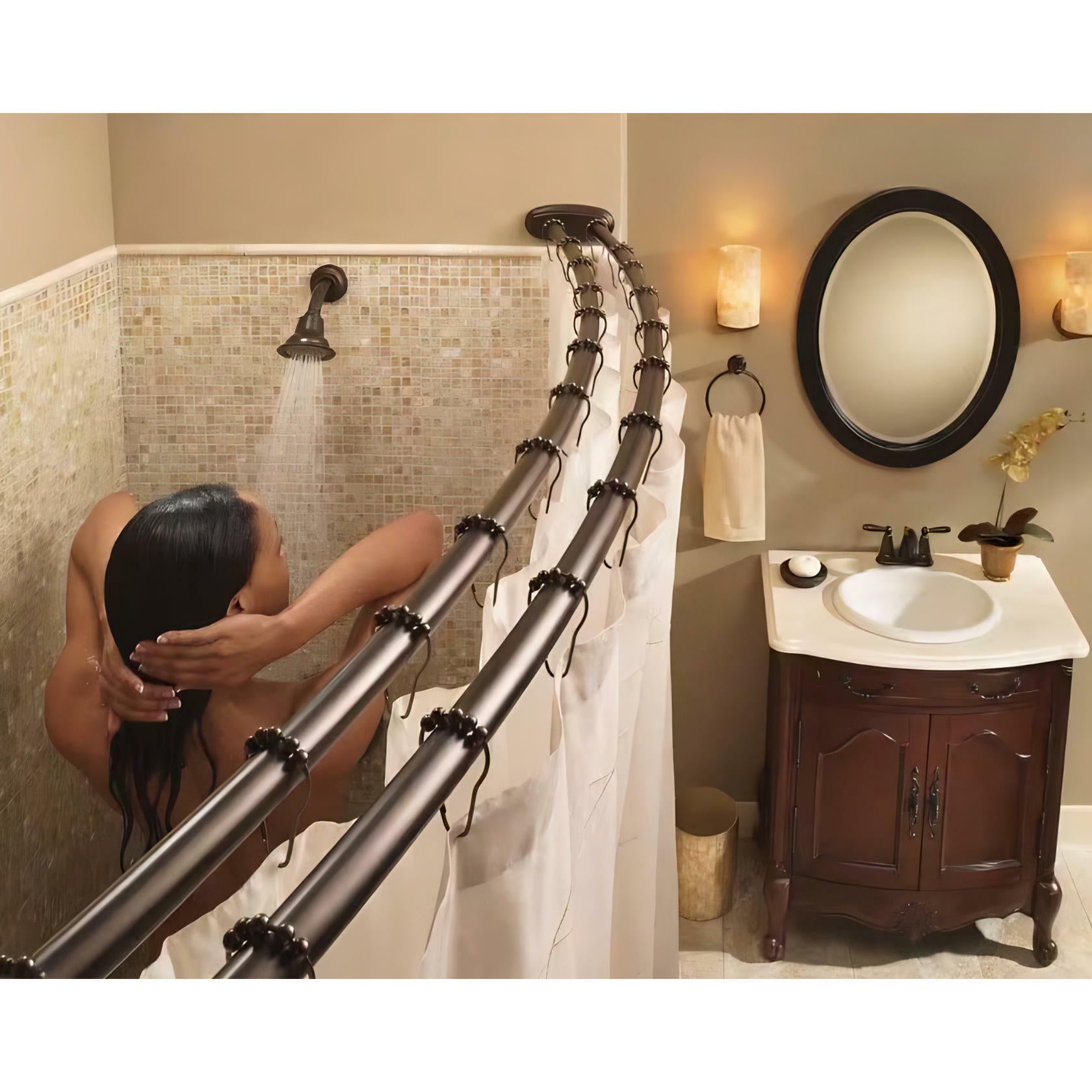 MOEN Brantford 6610ORB Centerset 2-Handle Low-Arc Bathroom Faucet in Oil Rubbed Bronze with Metal Drain Assembly