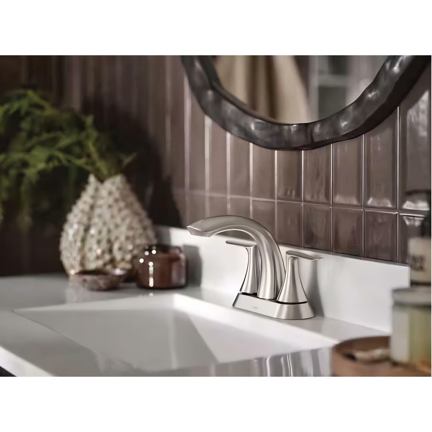 MOEN Findlay 84515 Centerset Double-Handle Bathroom Faucet in Chrome