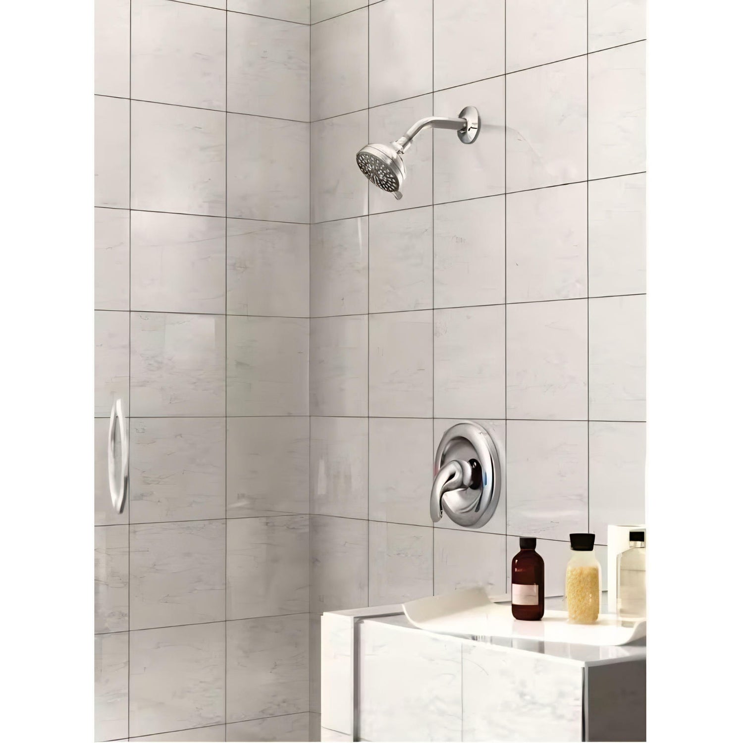 MOEN Adler 82604 Single Handle Shower Faucet 1.75 GPM in Chrome (Valve Included)