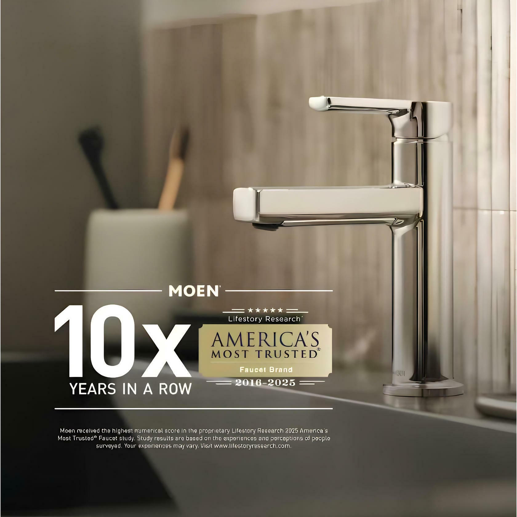 MOEN Lindor 84506SRN Two-Handle Bathroom Faucet in Spotshield Brushed Nickel
