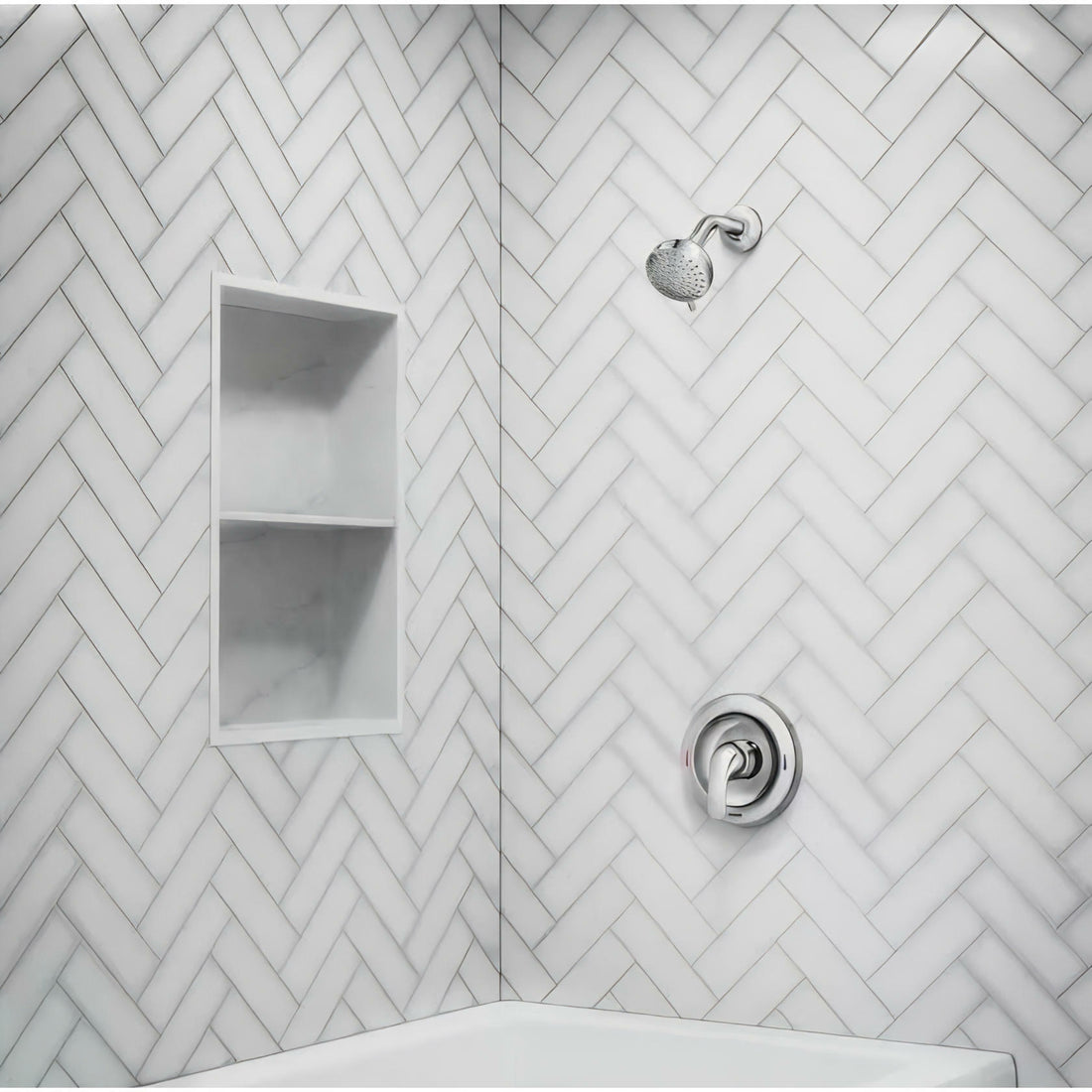 MOEN Adler 82604 Single Handle Shower Faucet 1.75 GPM in Chrome (Valve Included)