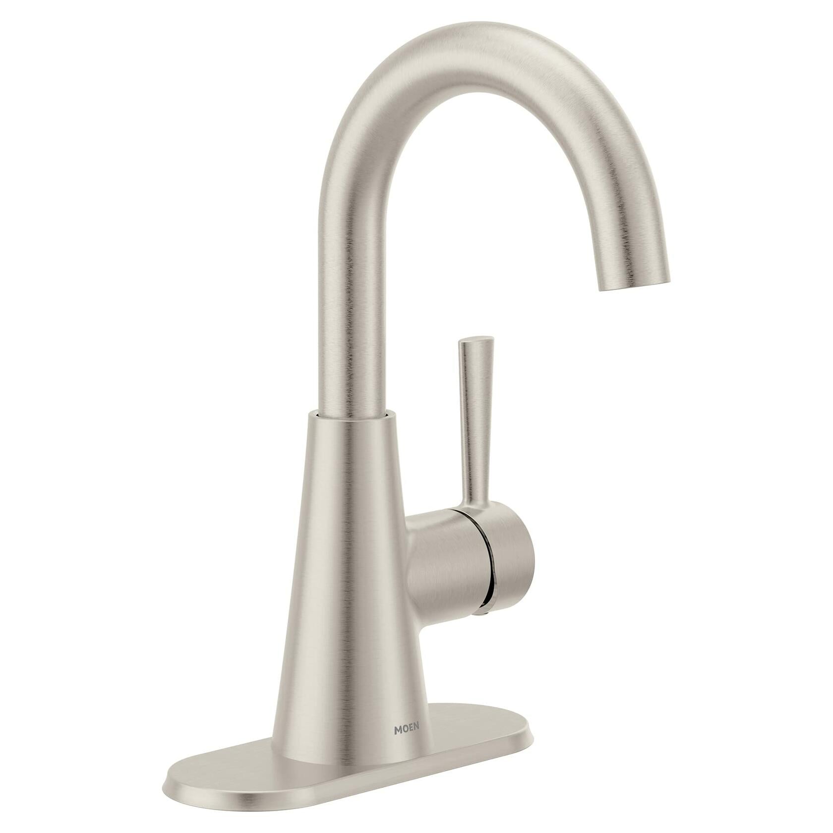 MOEN Ronan 84021SRN Single Hole Single-Handle Bathroom Faucet in Spot Resist Brushed Nickel