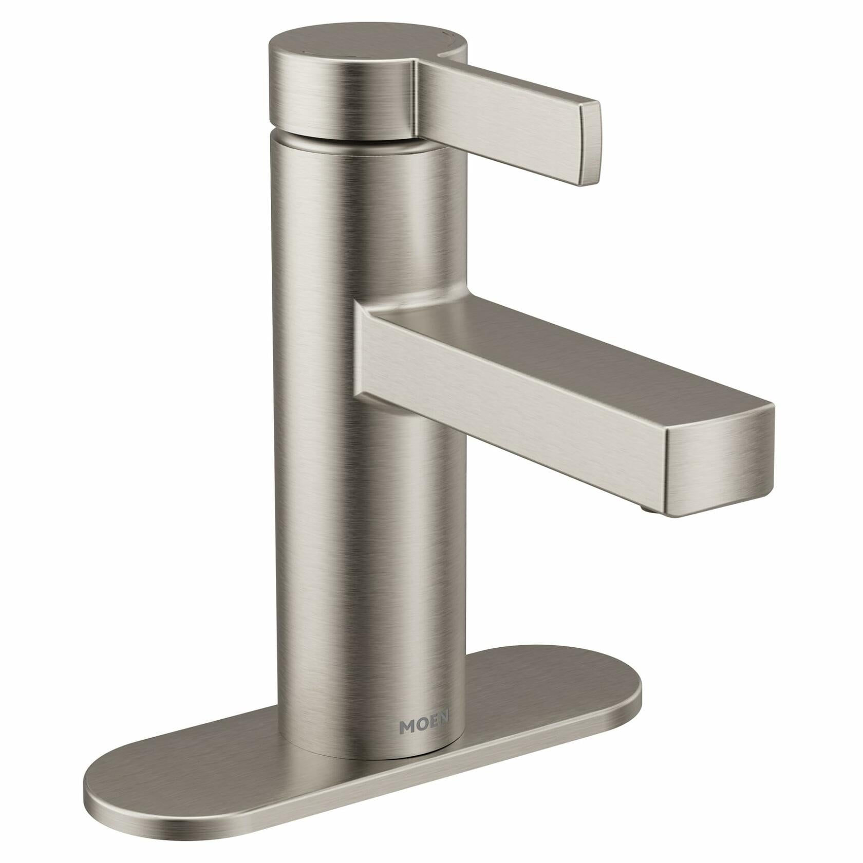 MOEN Beric 84774SRN Single Hole Single Handle Bathroom Faucet in Spot Resist Brushed Nickel