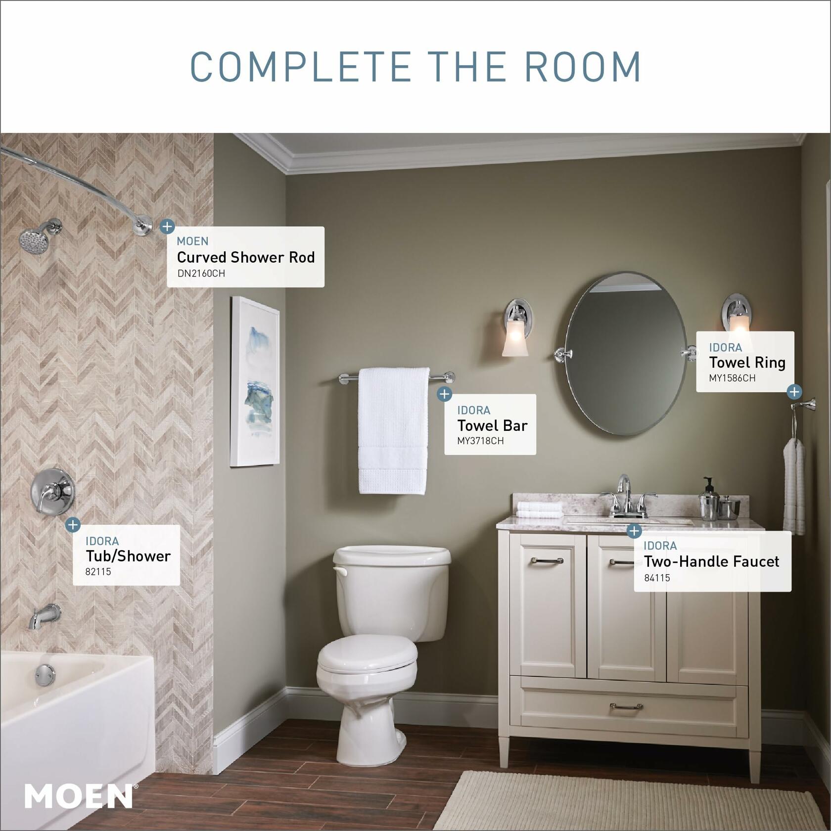 MOEN Idora 84115 Centerset 2-Handle Bathroom Faucet in Chrome