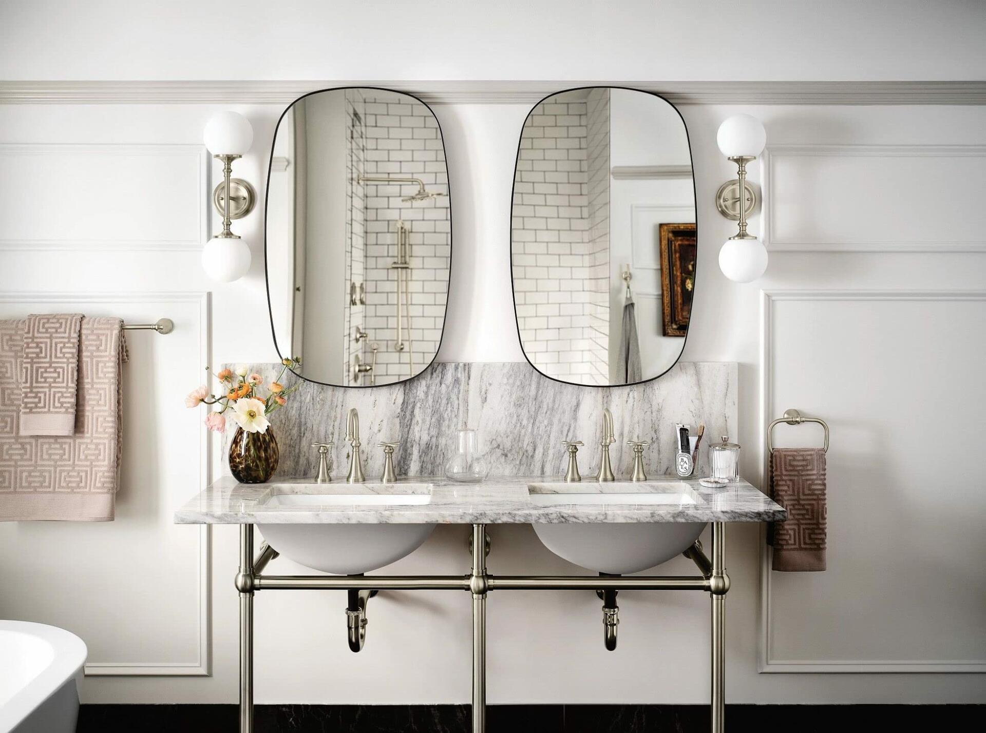 MOEN Colinet TS44103BN Traditional Two-Handle Widespread High-Arc Bathroom Faucet in Brushed Nickel (Valve Required)
