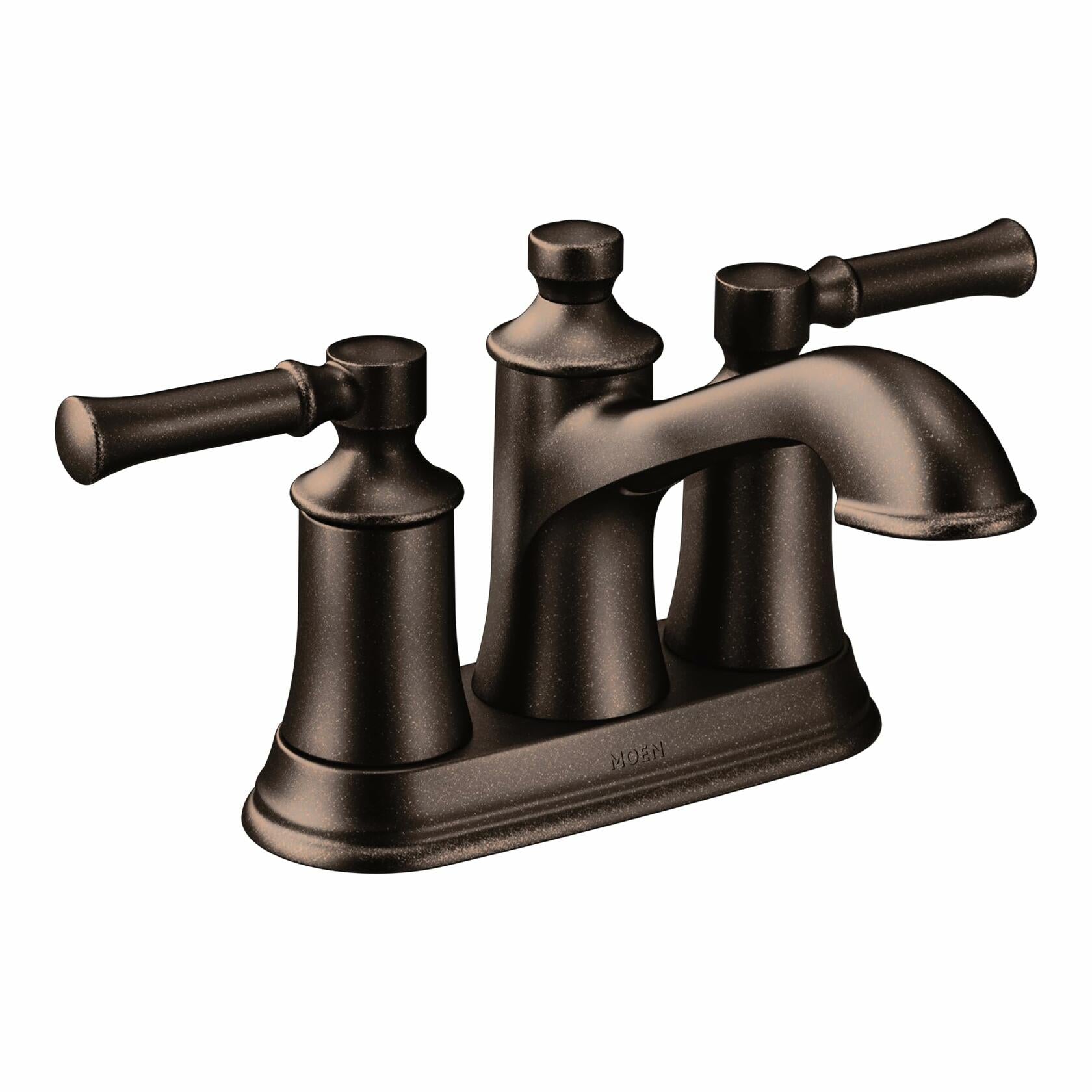 MOEN Dartmoor 6802ORB Two-Handle Low Arc Bathroom Faucet in Oil Rubbed Bronze