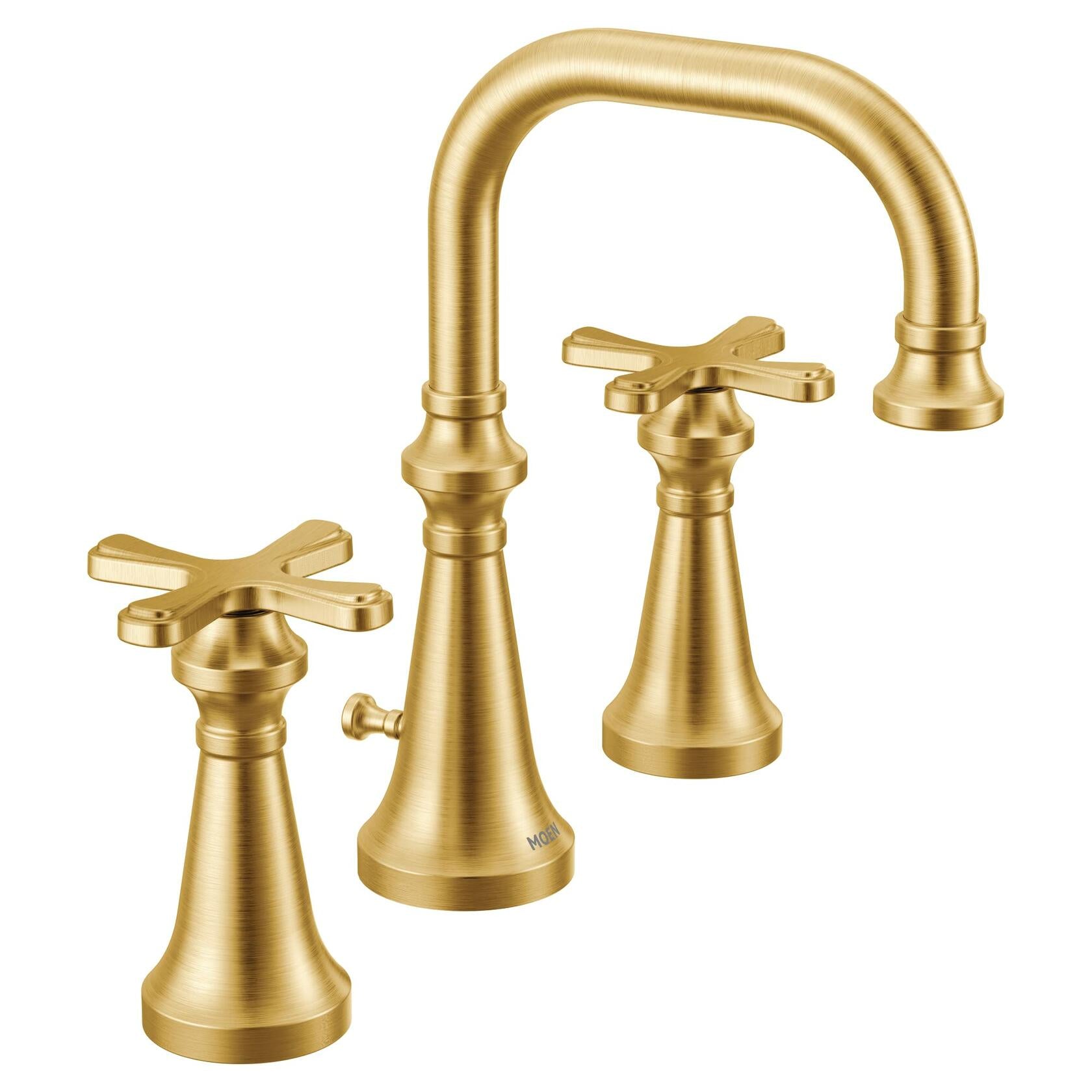 MOEN Colinet TS44103BG Traditional Widespread Double Handle Bathroom Faucet in Brushed Gold (Valve Not Included)