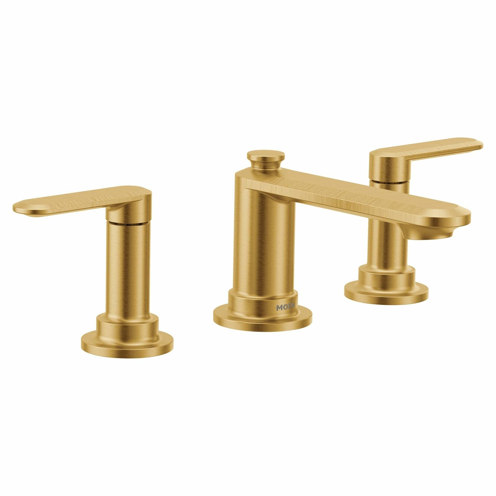 MOEN Greenfield TV6507BG Widespread Double Handle Bathroom Faucet in Brushed Gold (Valve Included)