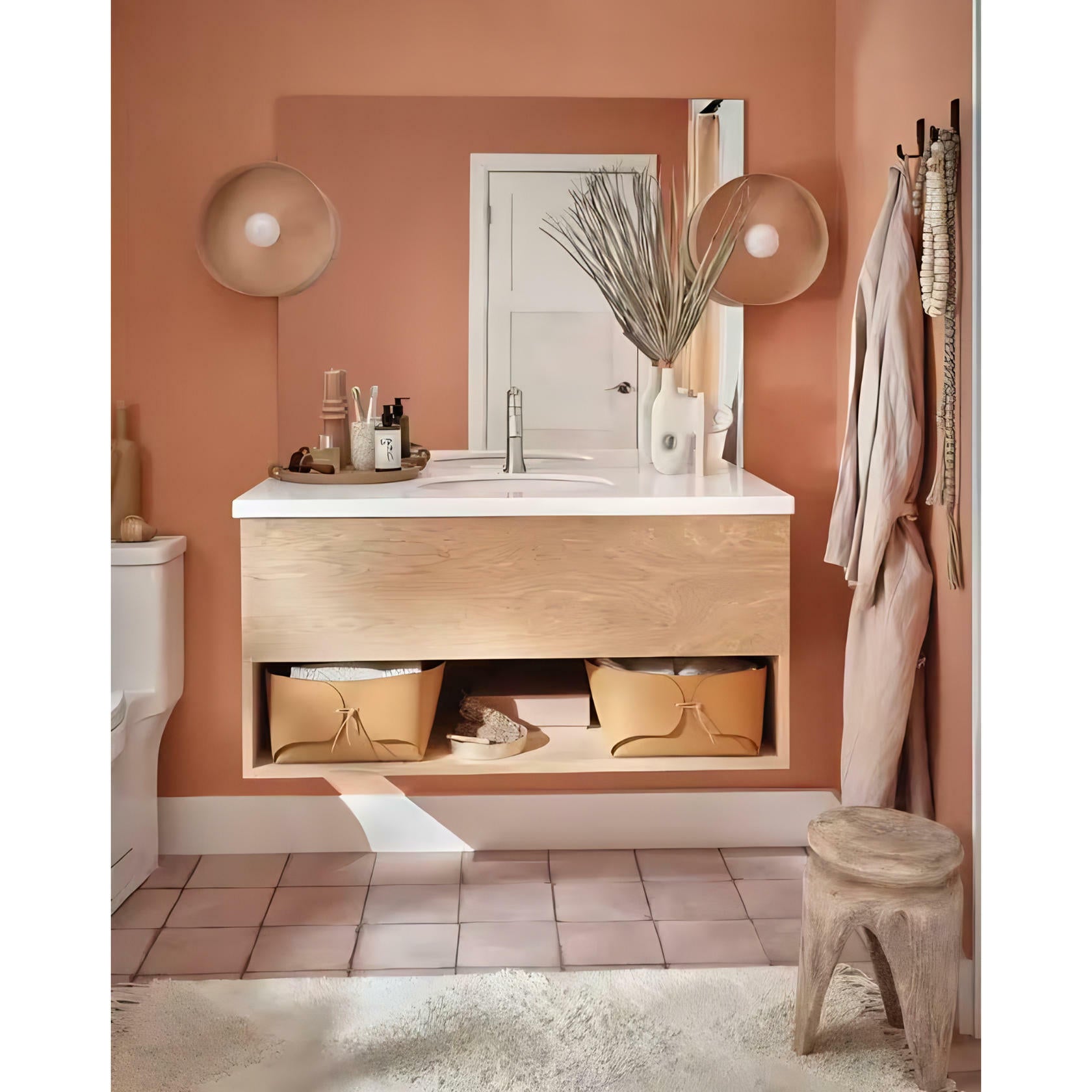 MOEN Korek 84466SRN Single Hole Single-Handle Bathroom Faucet with Deck Plate Included in Brushed Nickel