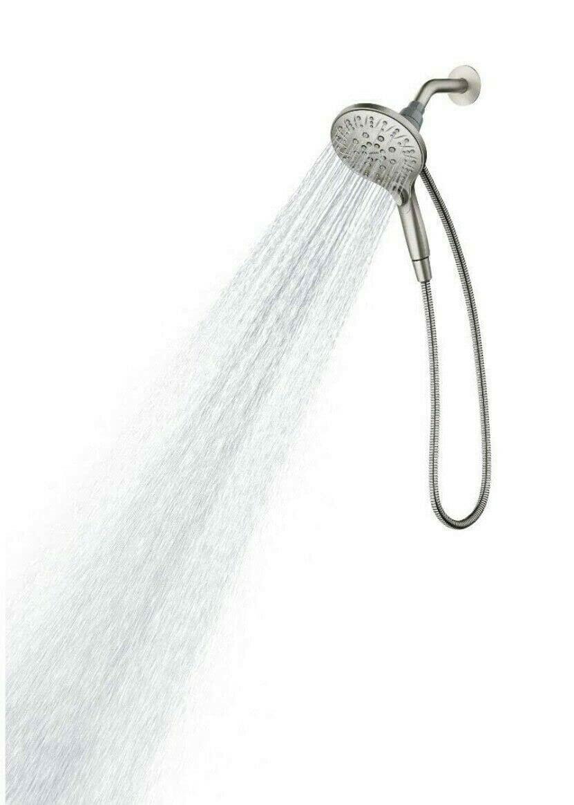 MOEN Attract 82975SRN with Magnetix 6-Spray Single Handle Shower Faucet 1.75 GPM in Spot Resist Brushed Nickel (Valve Included)