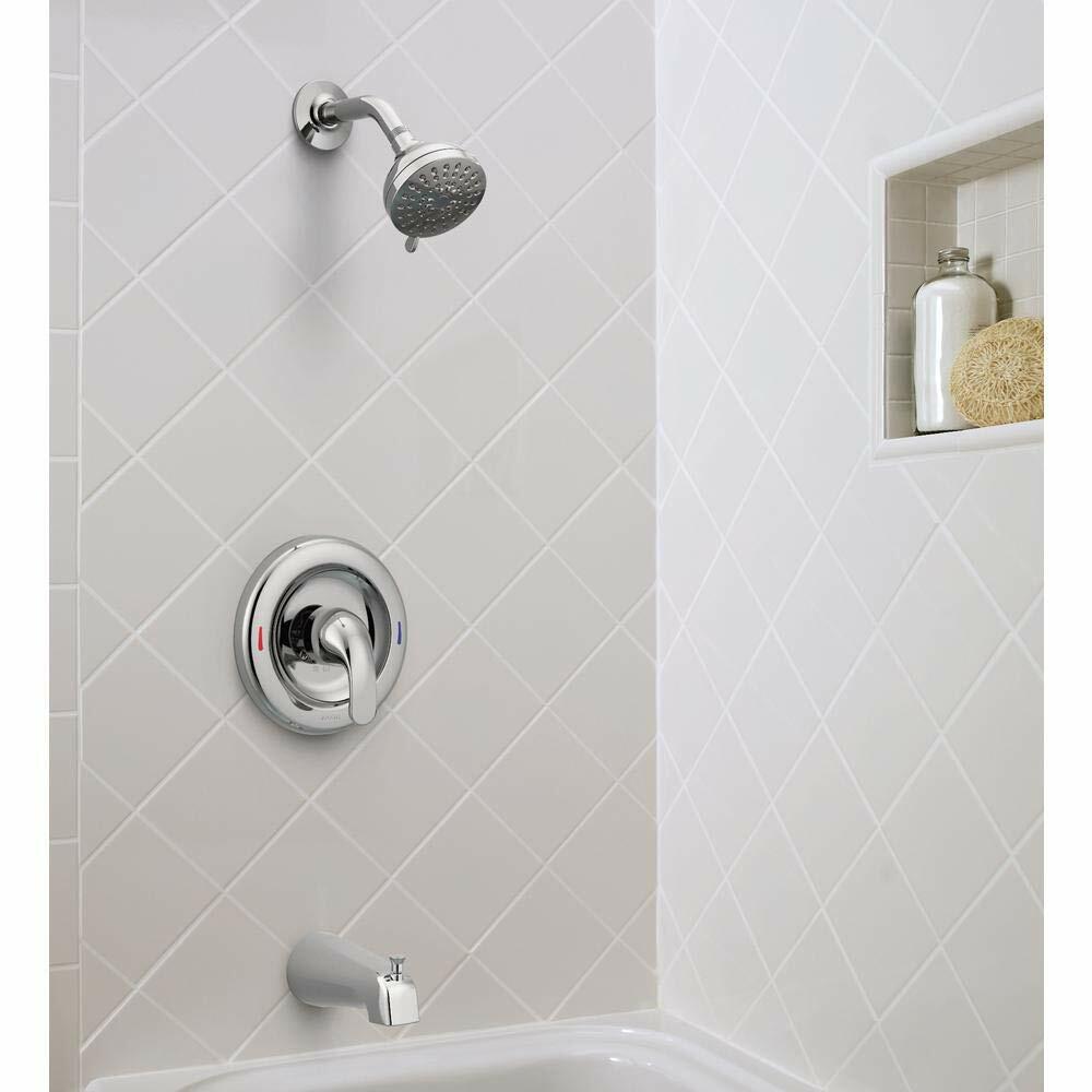 MOEN Adler 82603 Single Handle 4-Spray Tub and Shower Faucet 1.8 GPM in Chrome (Valve Included)
