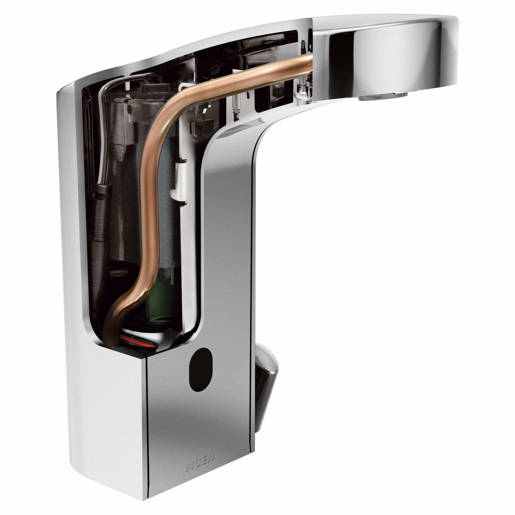 MOEN M-POWER 8551AC Single Hole High-arc Commercial Touchless Bathroom Sink Faucet in Chrome