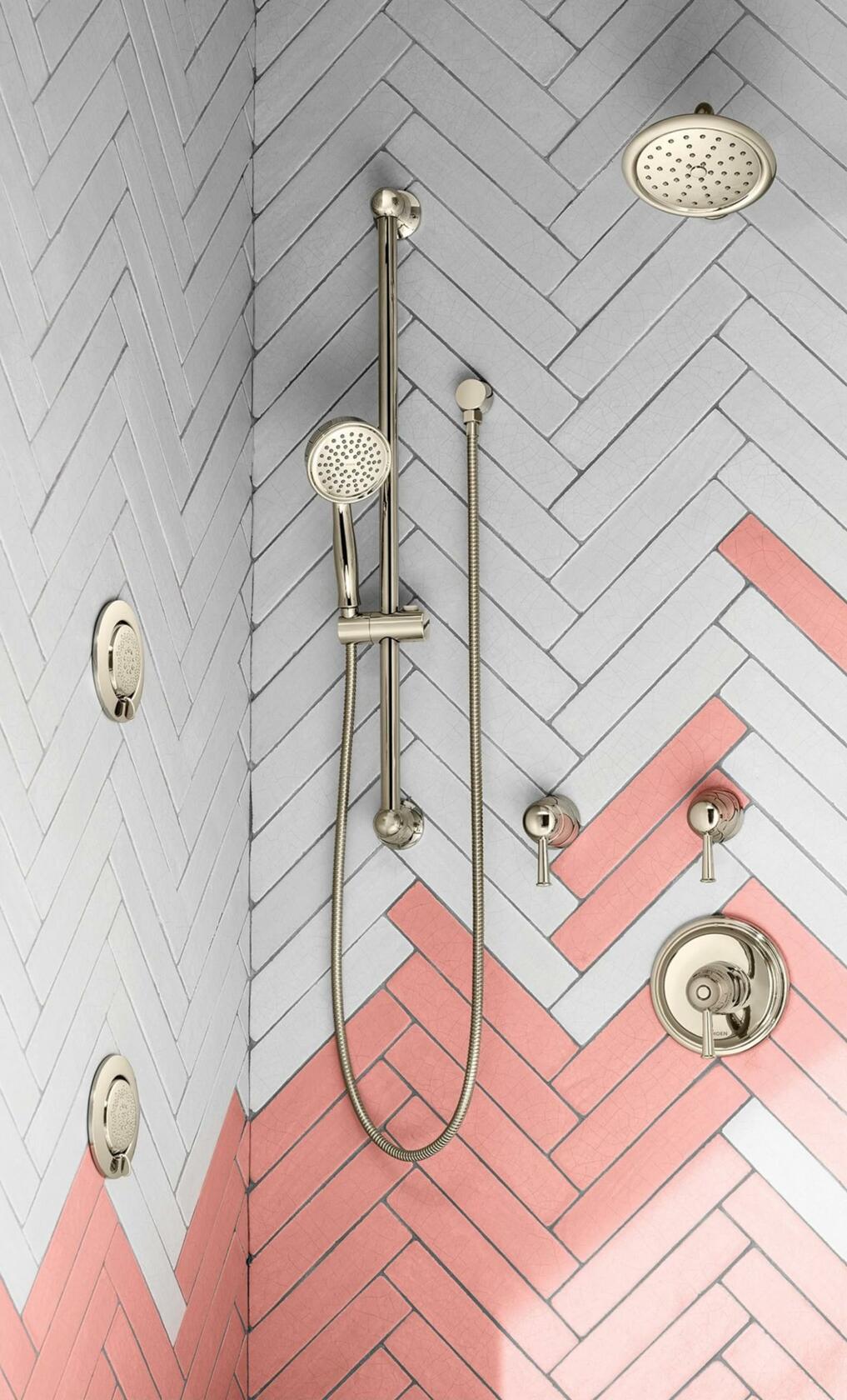 MOEN Mosaic TS1422NL Round Two-Function Body Spray, Valve Required in Polished Nickel