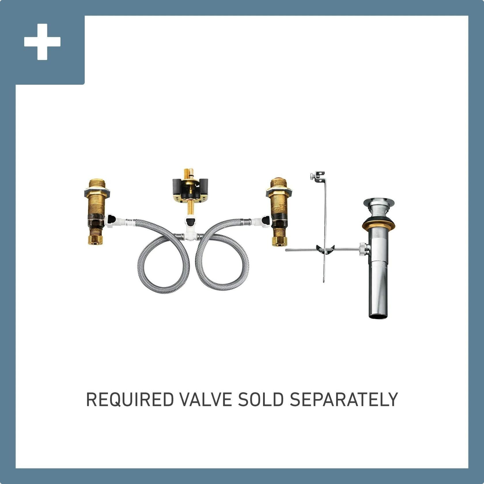 MOEN Eva T6420 Widespread 2-Handle High-Arc Bathroom Faucet Trim Kit in Chrome (Valve Not Included)