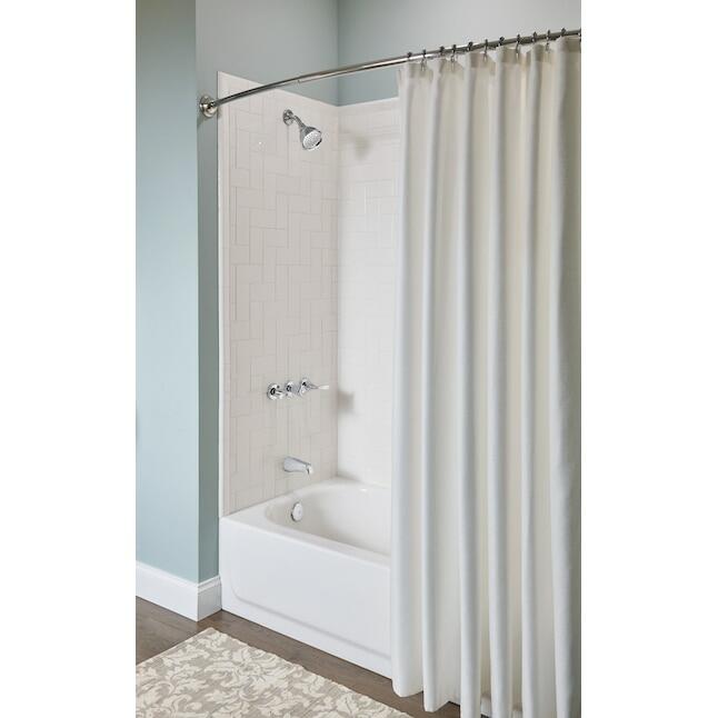 MOEN Adler 82663 3-handle Single function 4-in Round Bathtub and shower Faucet in Chrome (Valve Included)