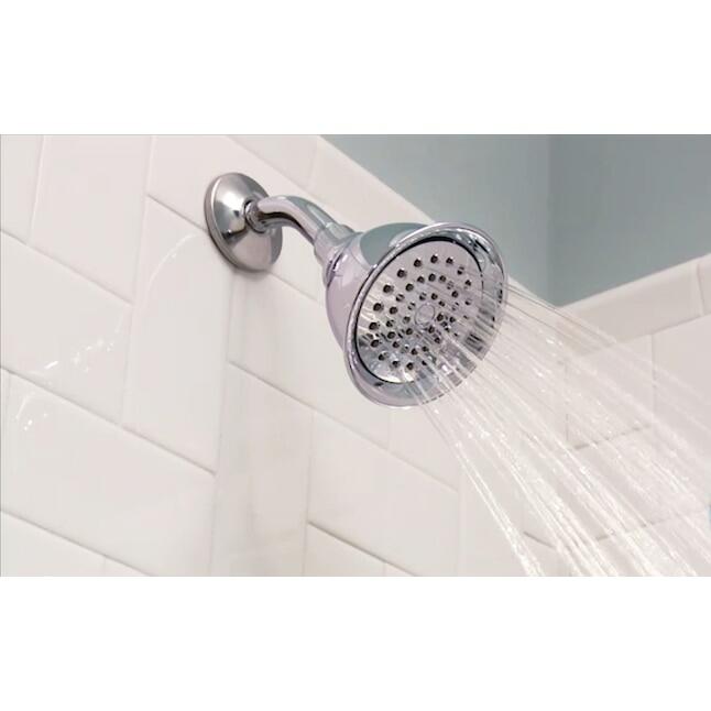 MOEN Adler 82663 3-handle Single function 4-in Round Bathtub and shower Faucet in Chrome (Valve Included)