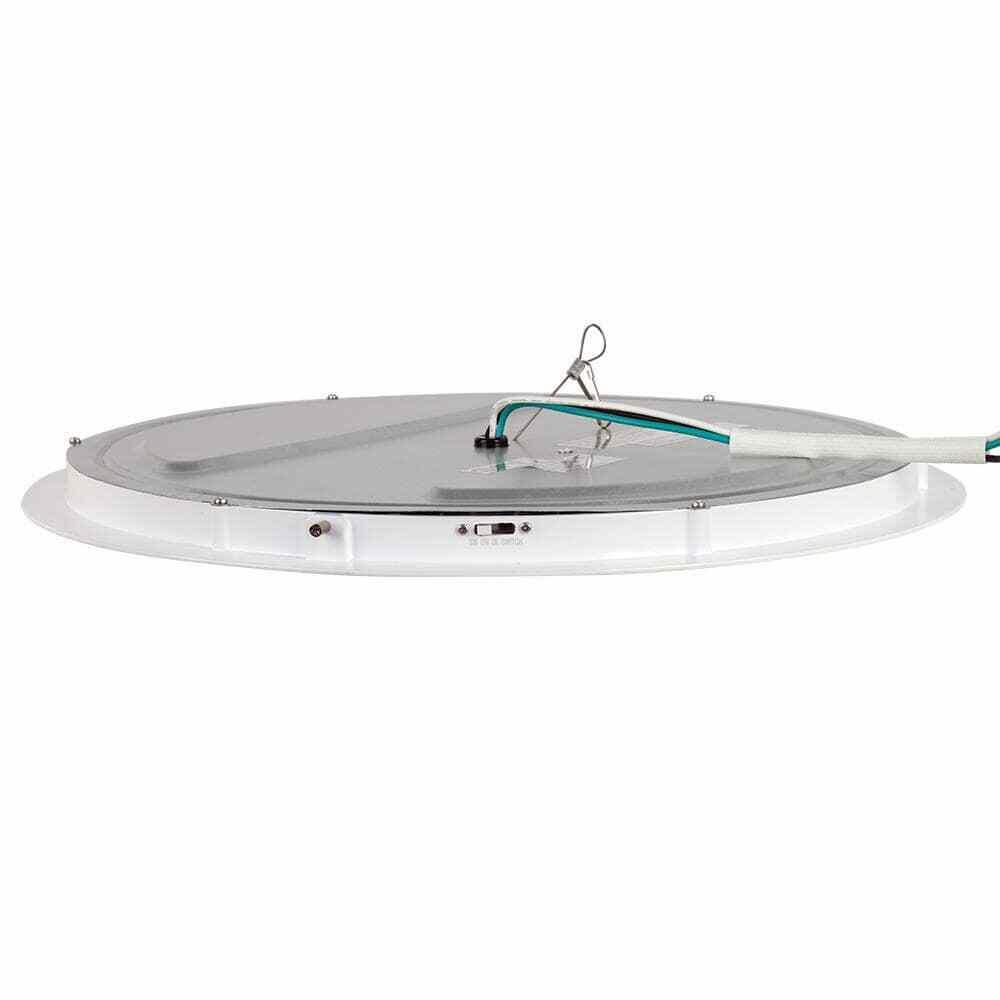 Commercial Electric 15 in. 22.5-Watt White Integrated LED 1650 Lumens Edge-Lit Round Flat Panel Flush Mount Ceiling Light w/Color Changing