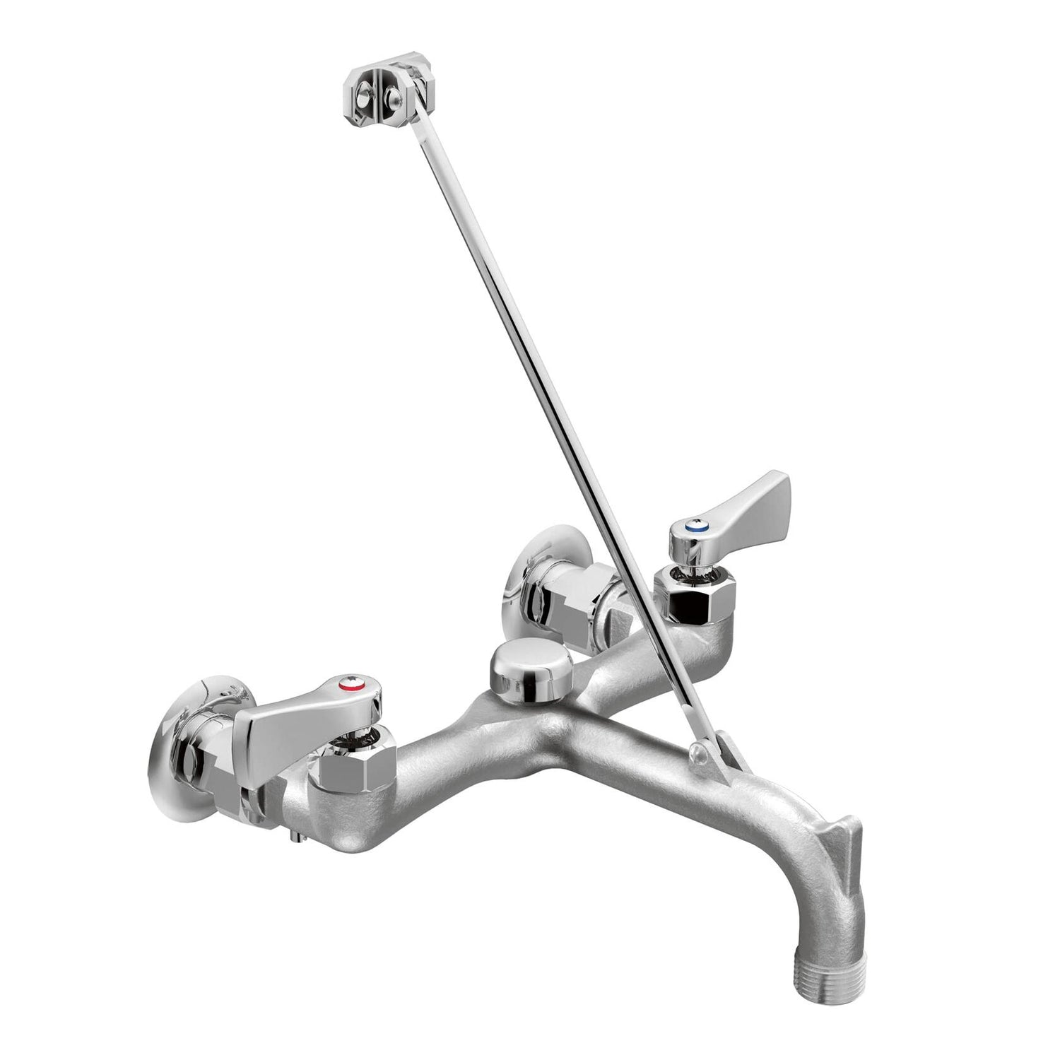 MOEN 8230 Commercial 2-Handle Wall Mount Service Faucet in Chrome