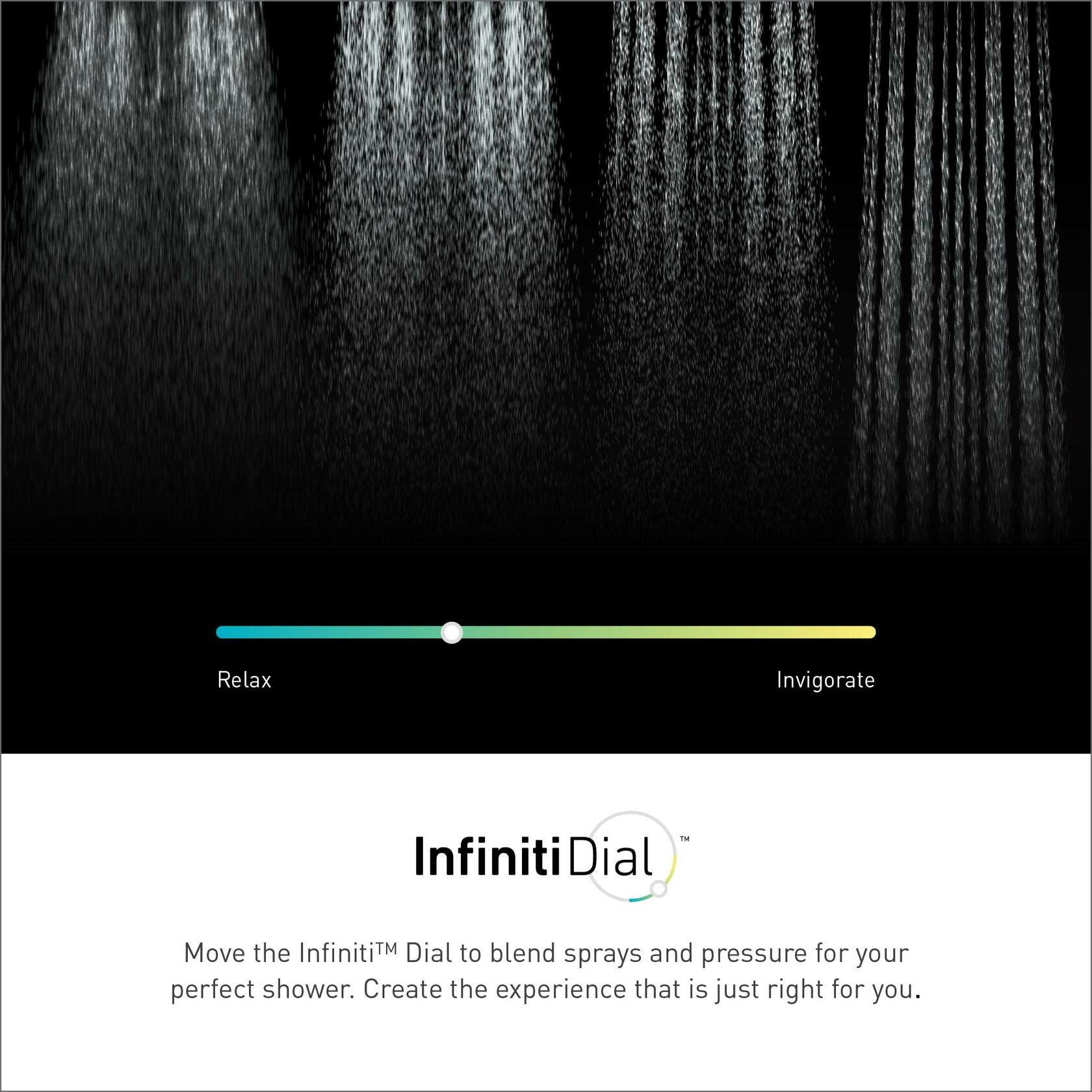 Moen Verso Infiniti Dial Square Rain Shower Head with Detachable Hand Shower Combo, 7-Inch Spray Head, Matte Black, 220C5BL