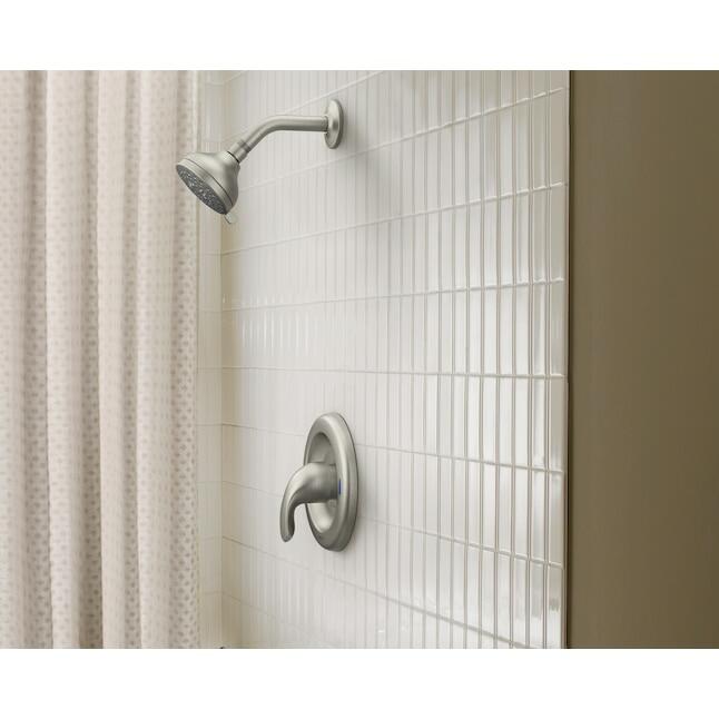 MOEN Adler 82604SRN One Handle Shower Faucet in Spot Resist Brushed Nickel (Valve Included)