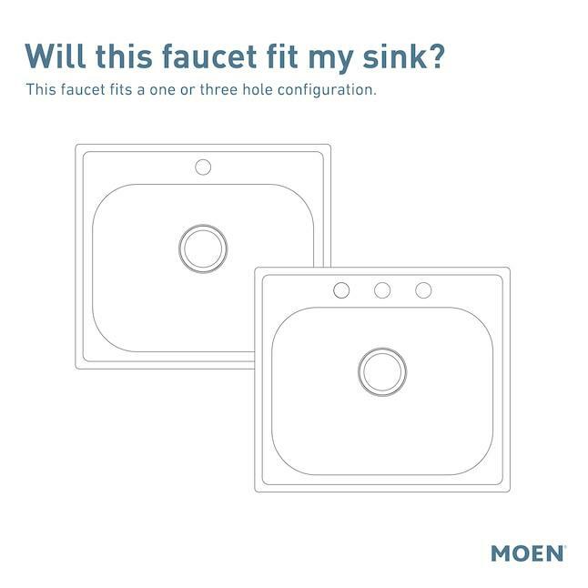 MOEN Align 7365 Single-Handle Standard Kitchen Faucet in Chrome